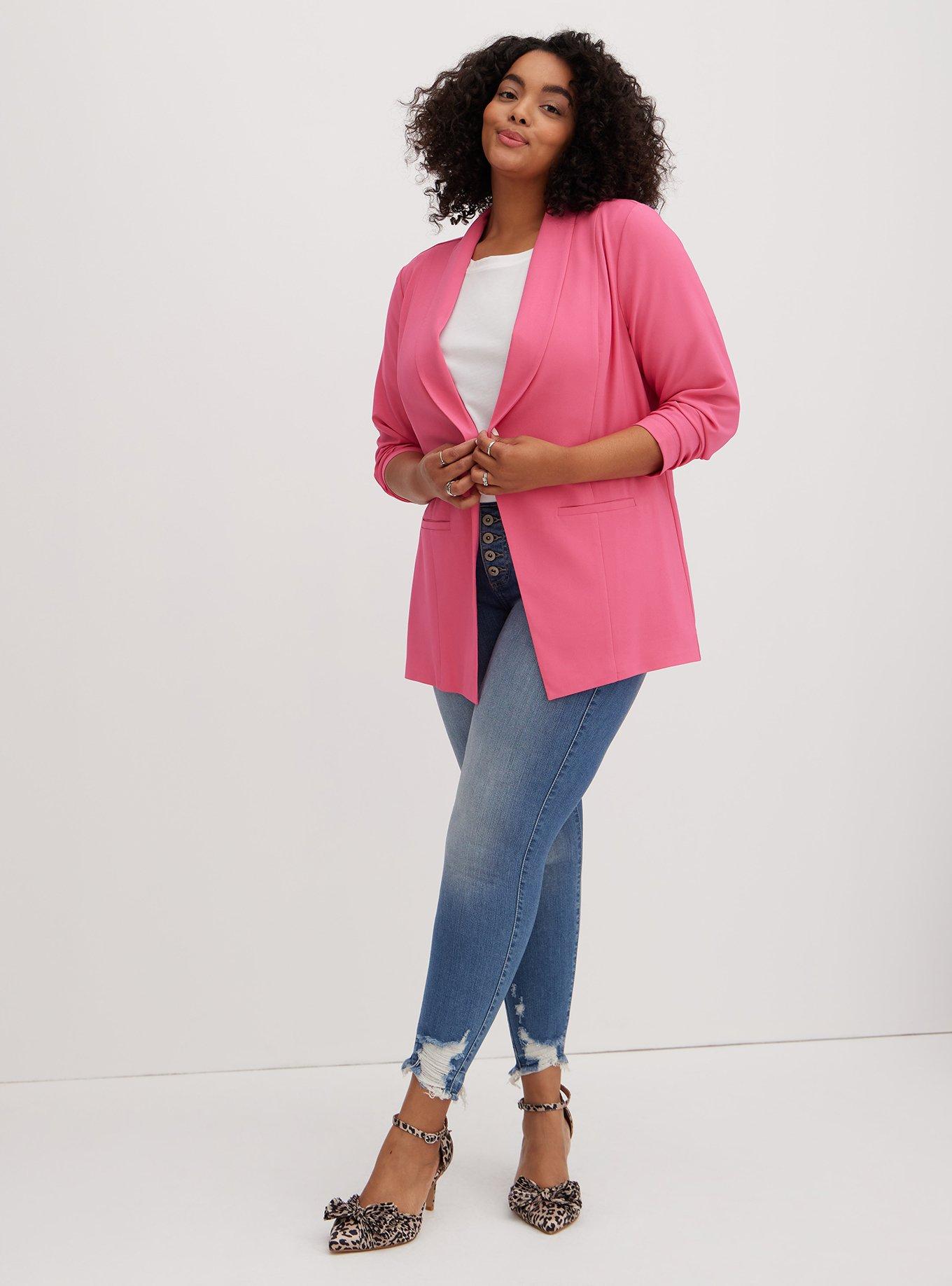 Plus Size - Parker Studio Crepe Blazer - Torrid