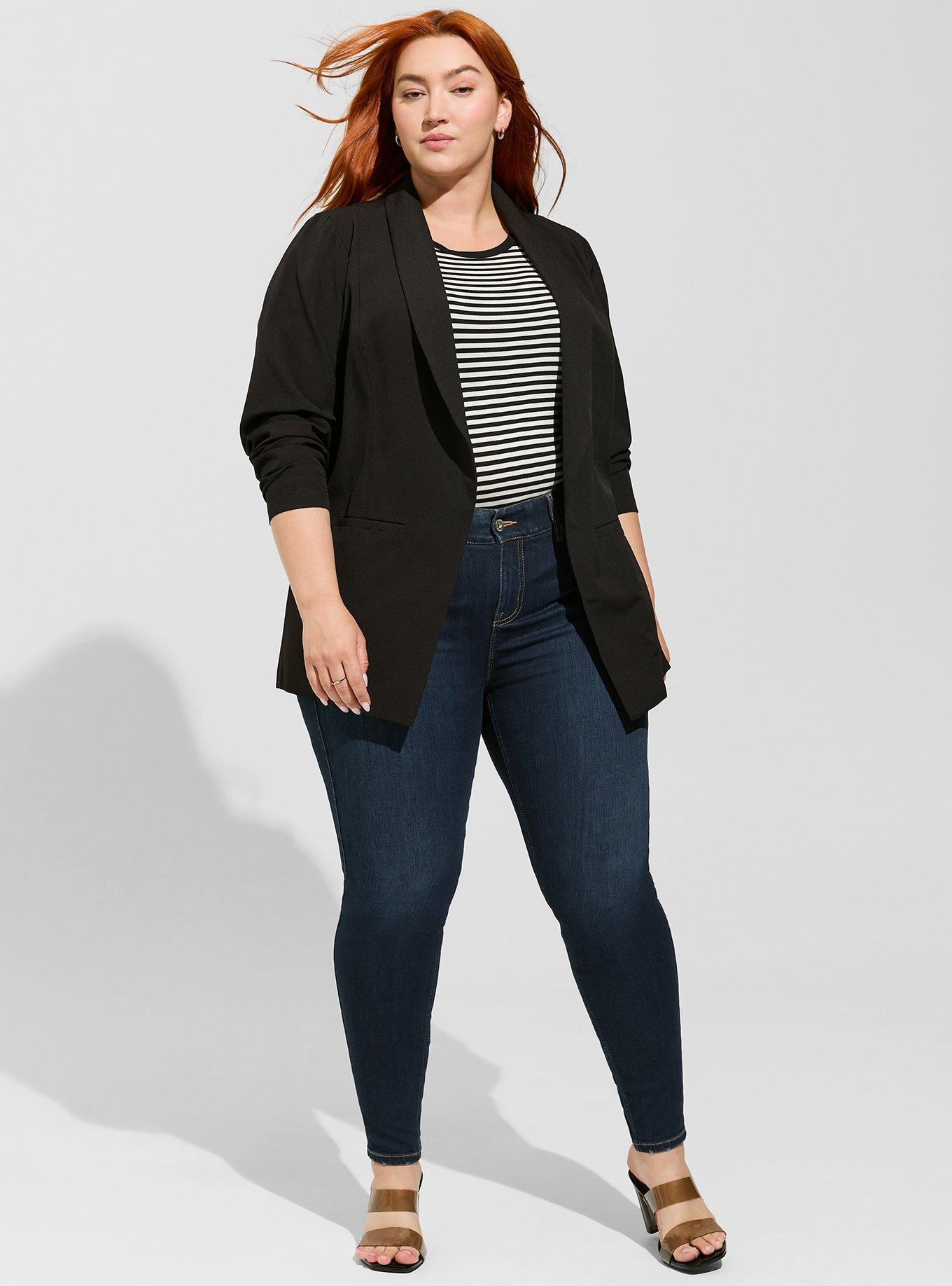 Plus Size - Parker Studio Crepe Blazer - Torrid