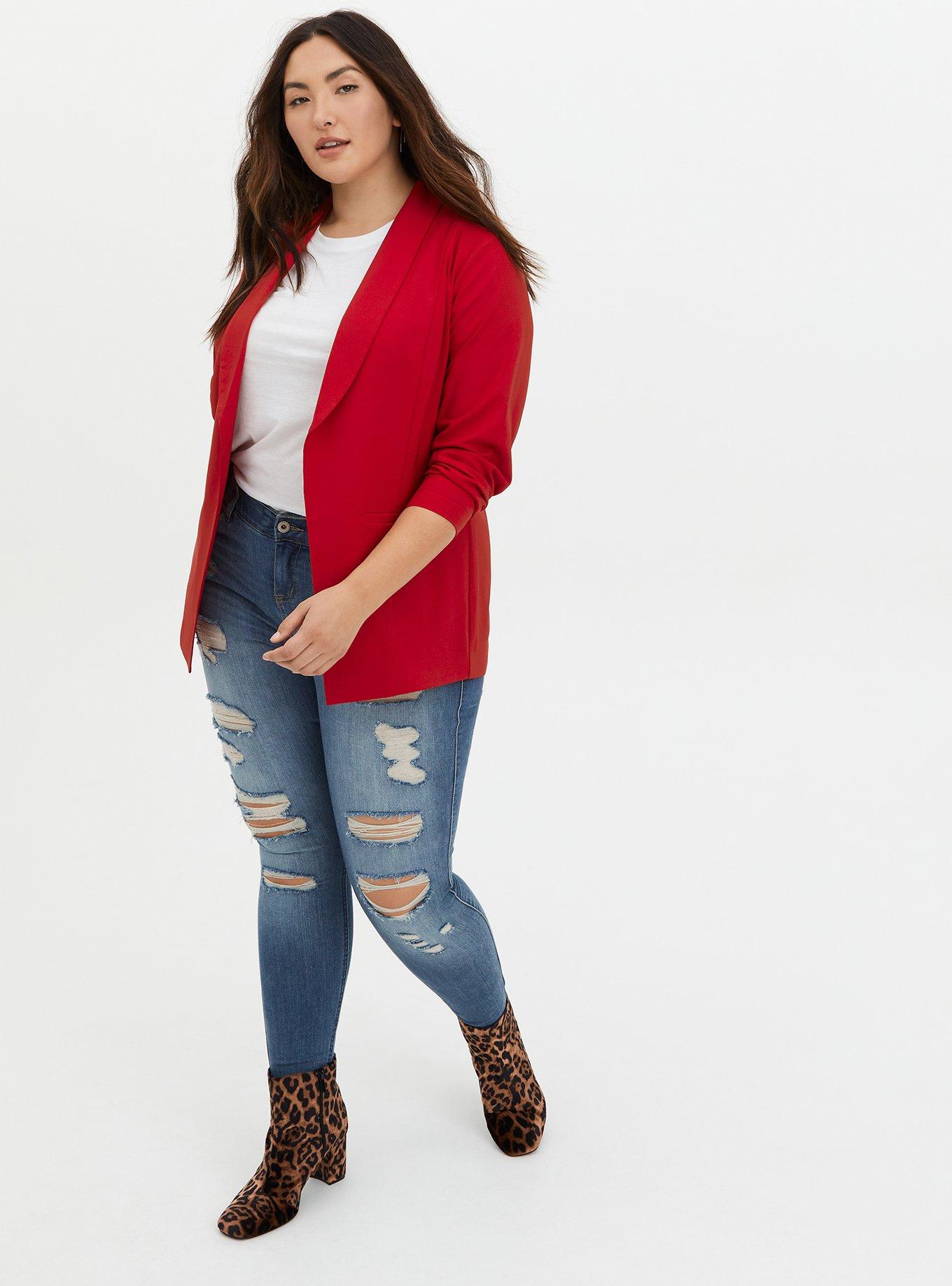 Plus Size - Parker Studio Crepe Blazer - Torrid