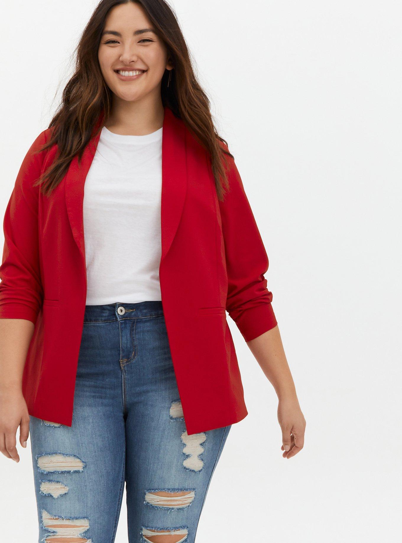 Plus Size - Parker Studio Crepe Blazer - Torrid