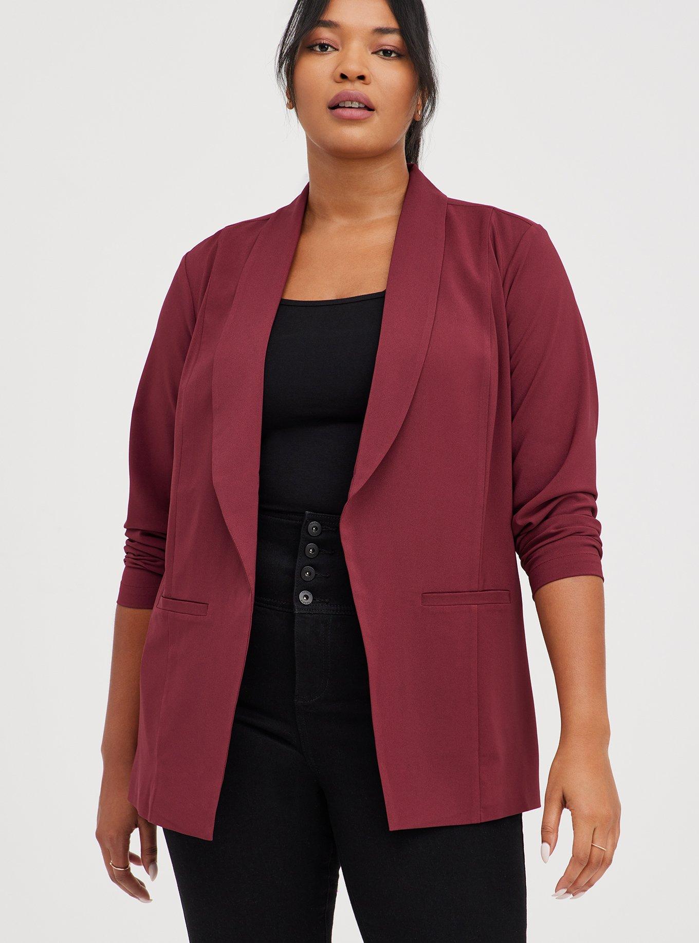 Plus Size - Parker Studio Crepe Blazer - Torrid