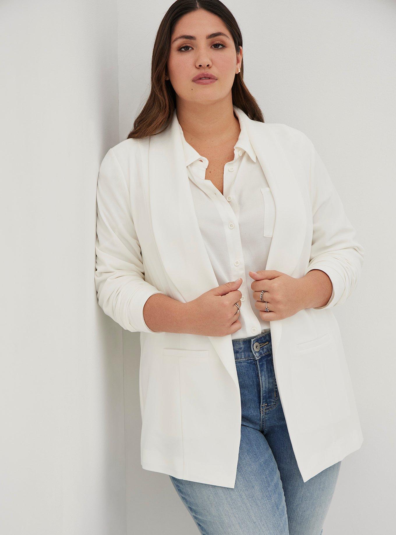 Plus Size - Parker Studio Crepe Blazer - Torrid