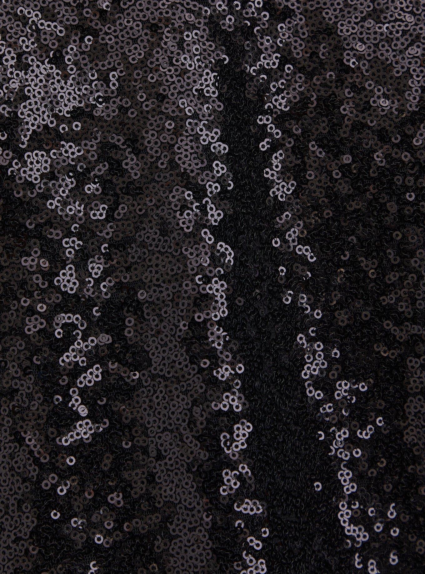 Black Sequin Blazer, DEEP BLACK, alternate