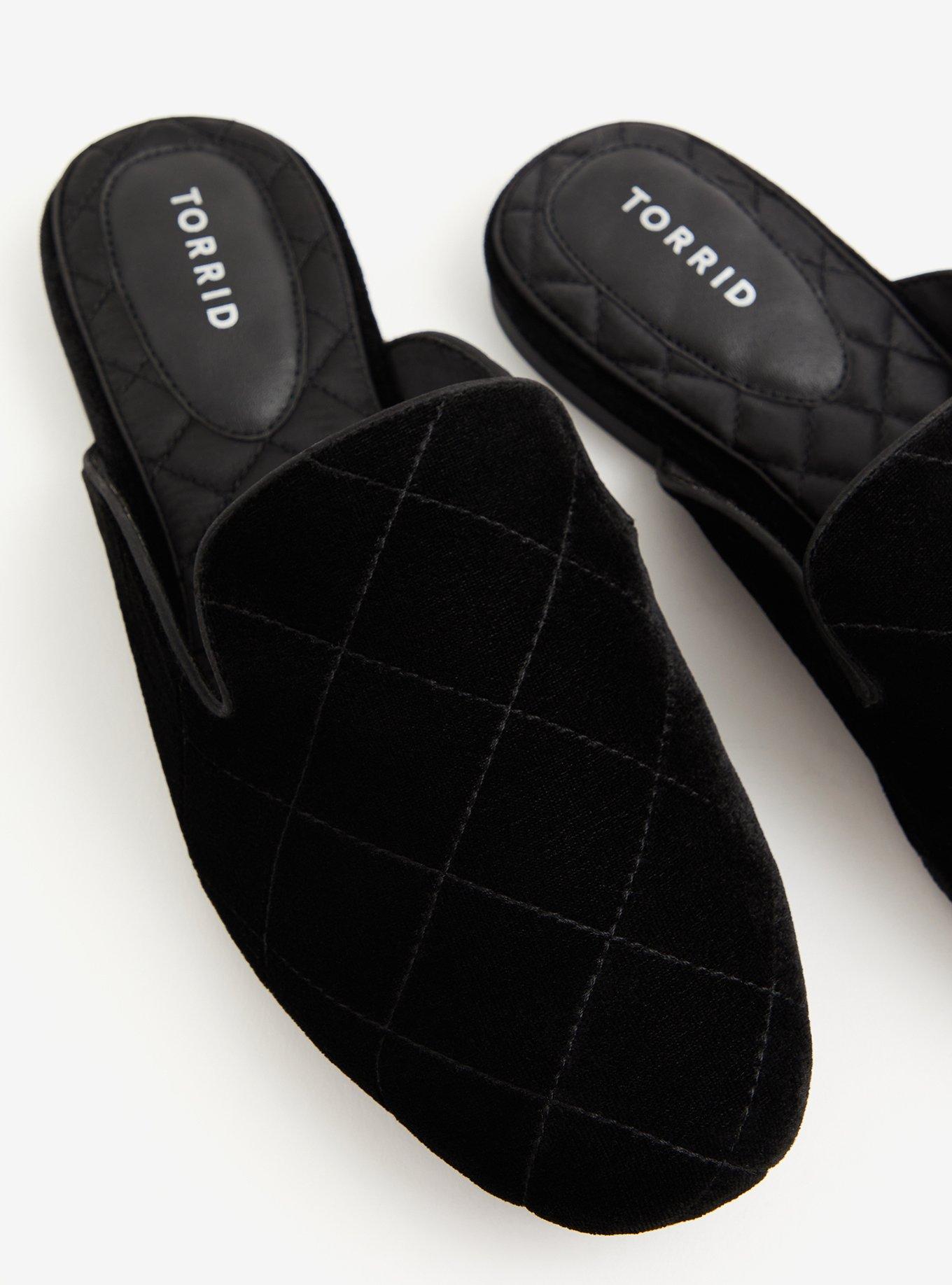 Quilted Velvet Loafer Mule (WW), , alternate