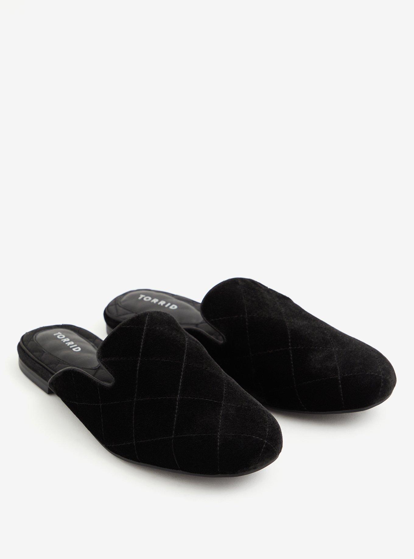 Quilted Velvet Loafer Mule (WW), , alternate