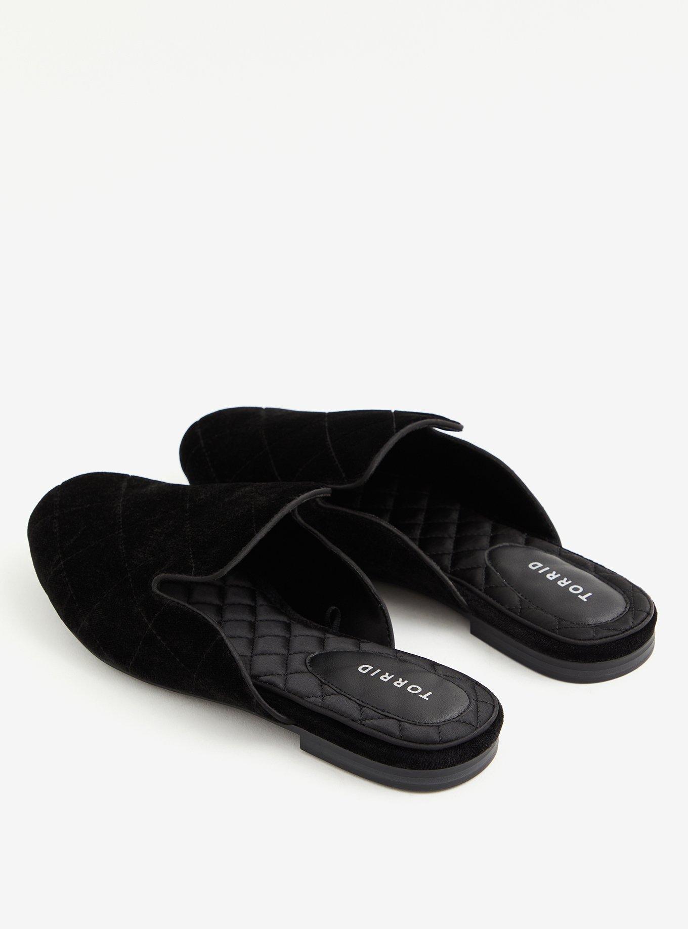 Quilted Velvet Loafer Mule (WW), , alternate