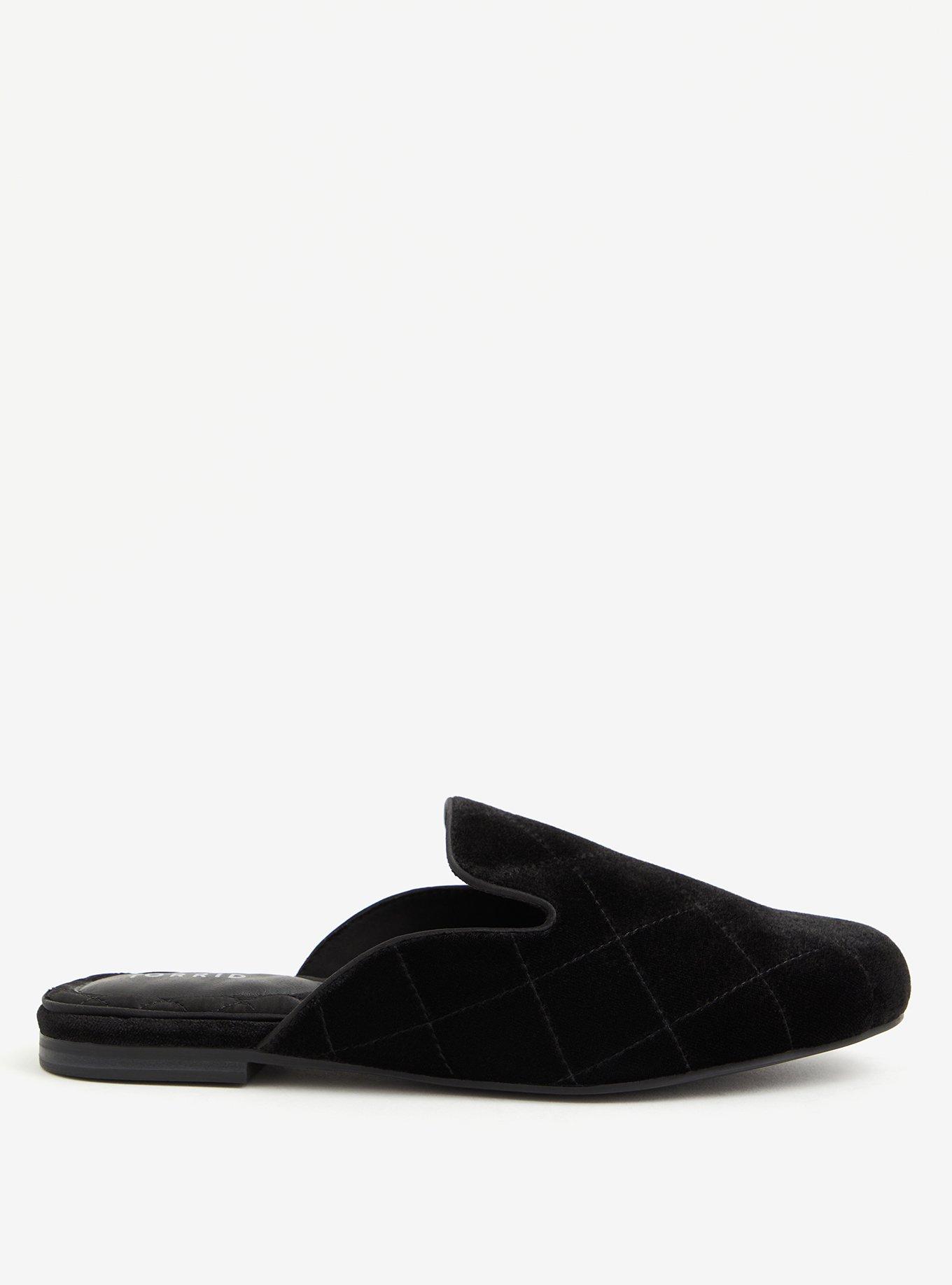 Quilted Velvet Loafer Mule (WW), , alternate
