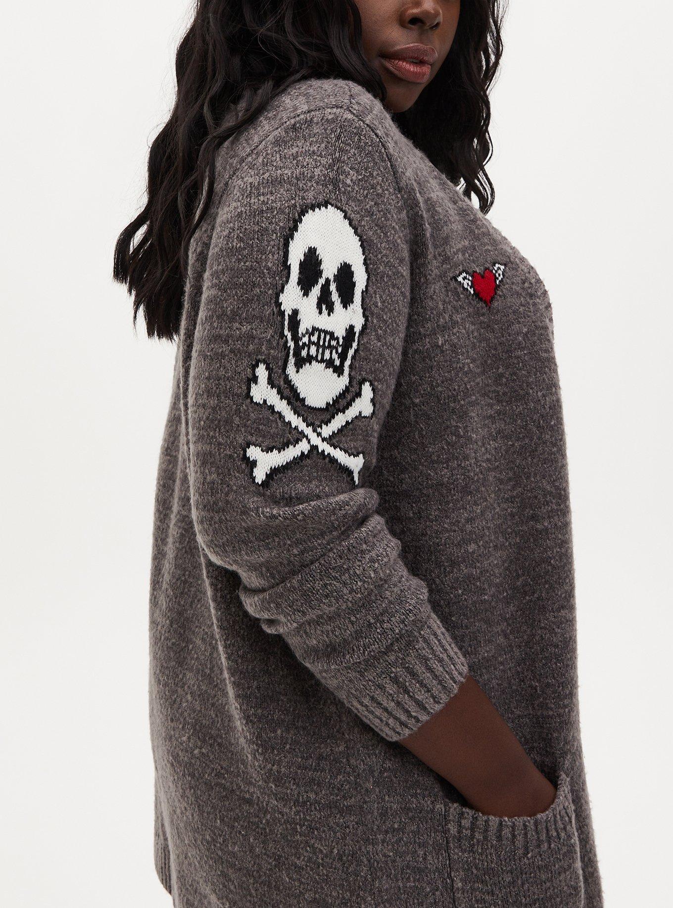 Grey skull sweater best sale