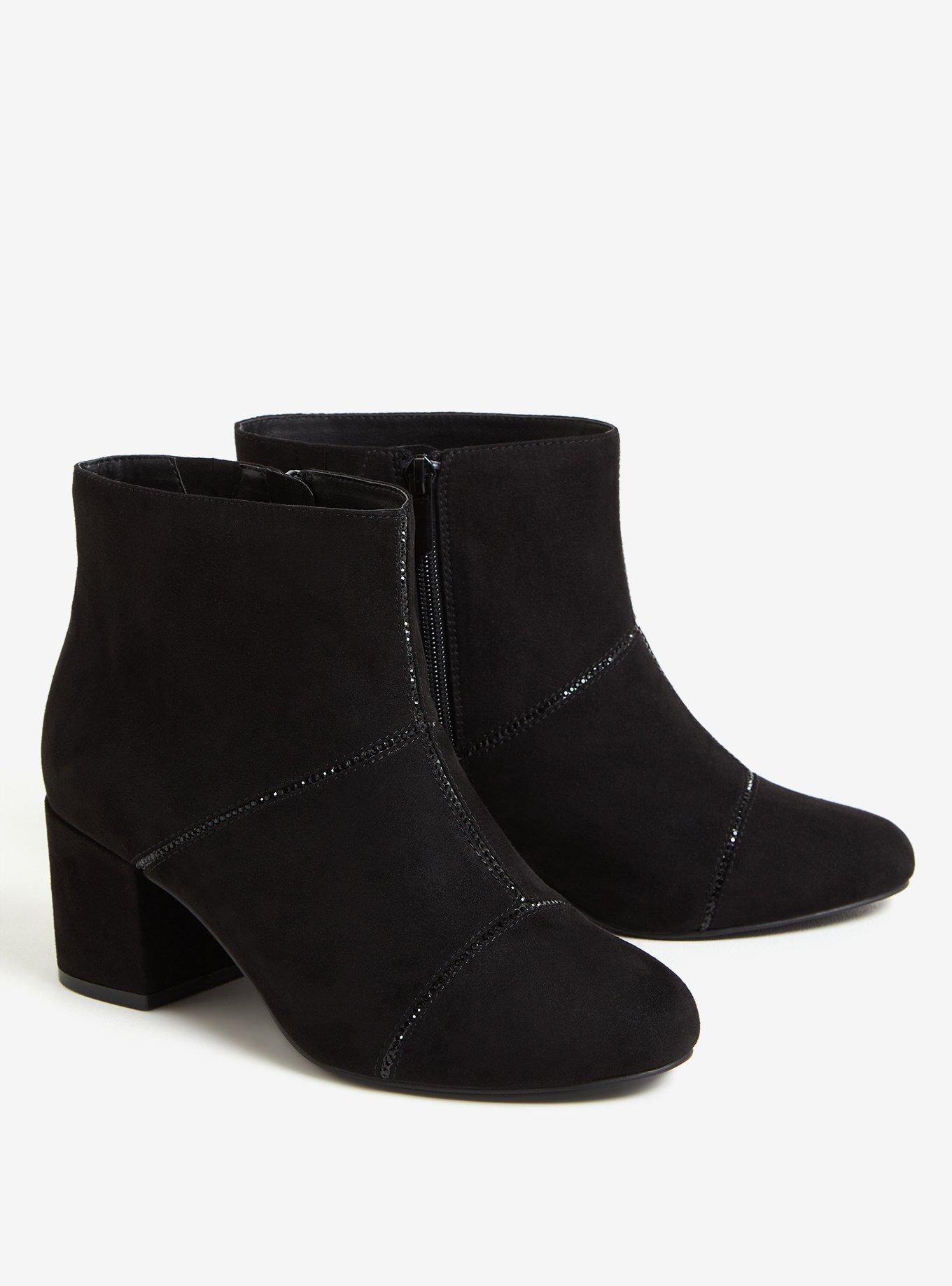 Rhinestone Ankle Bootie (WW), BLACK, alternate