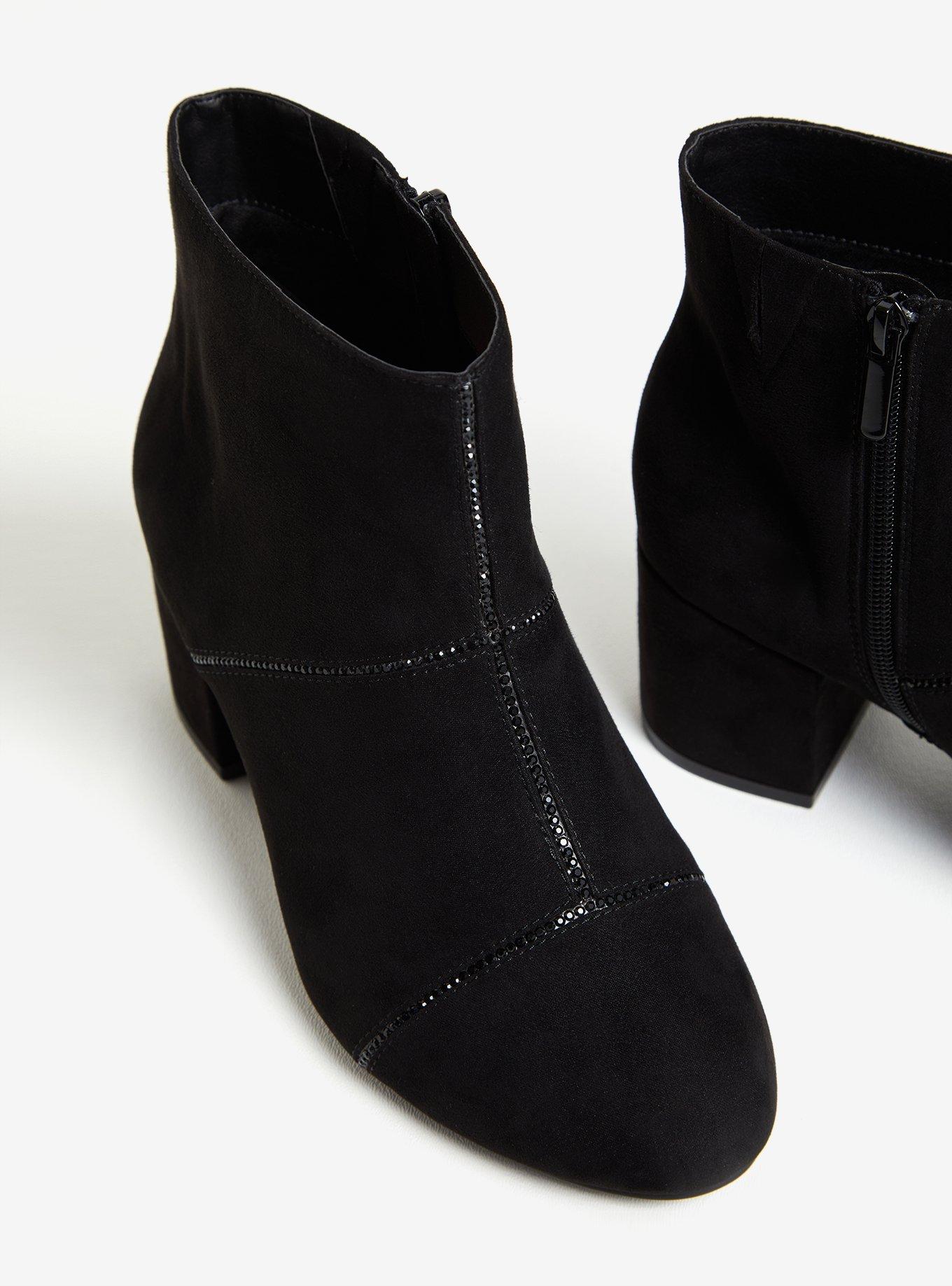 Rhinestone Ankle Bootie (WW), BLACK, alternate