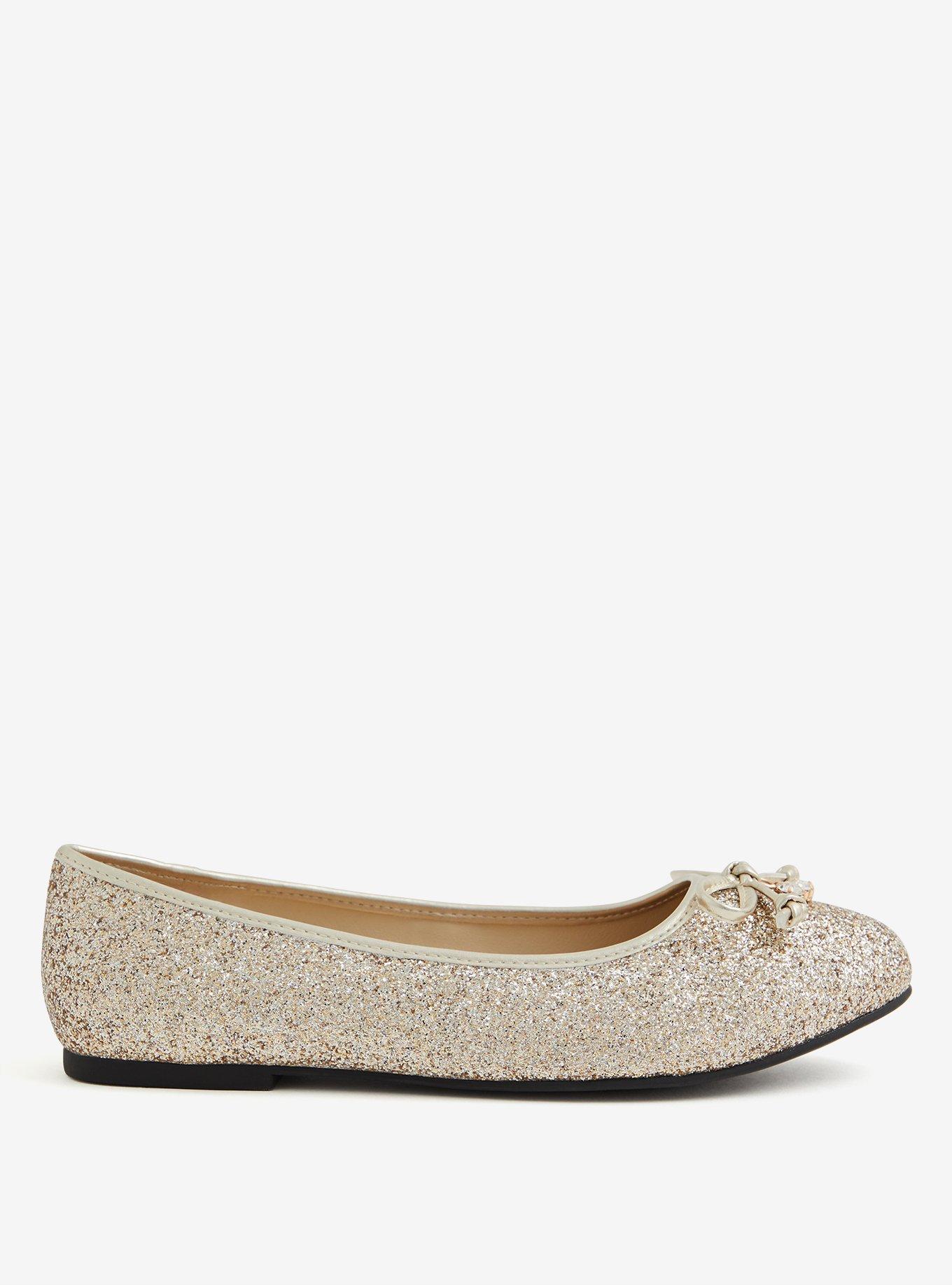 Glitter Ballet Flat (WW), GOLD, alternate