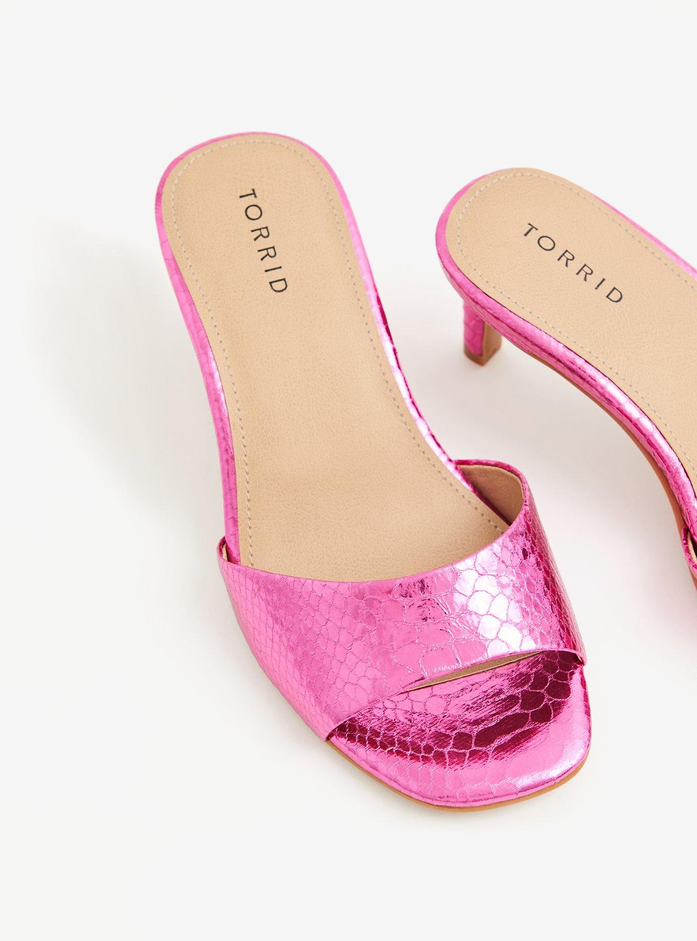 サンダル・ミュール NEOUS Skin Pink Fabric Karaka Sandals CLAUDIA slingback heeled sandal in Fuchsia Patent-Effect | AERA