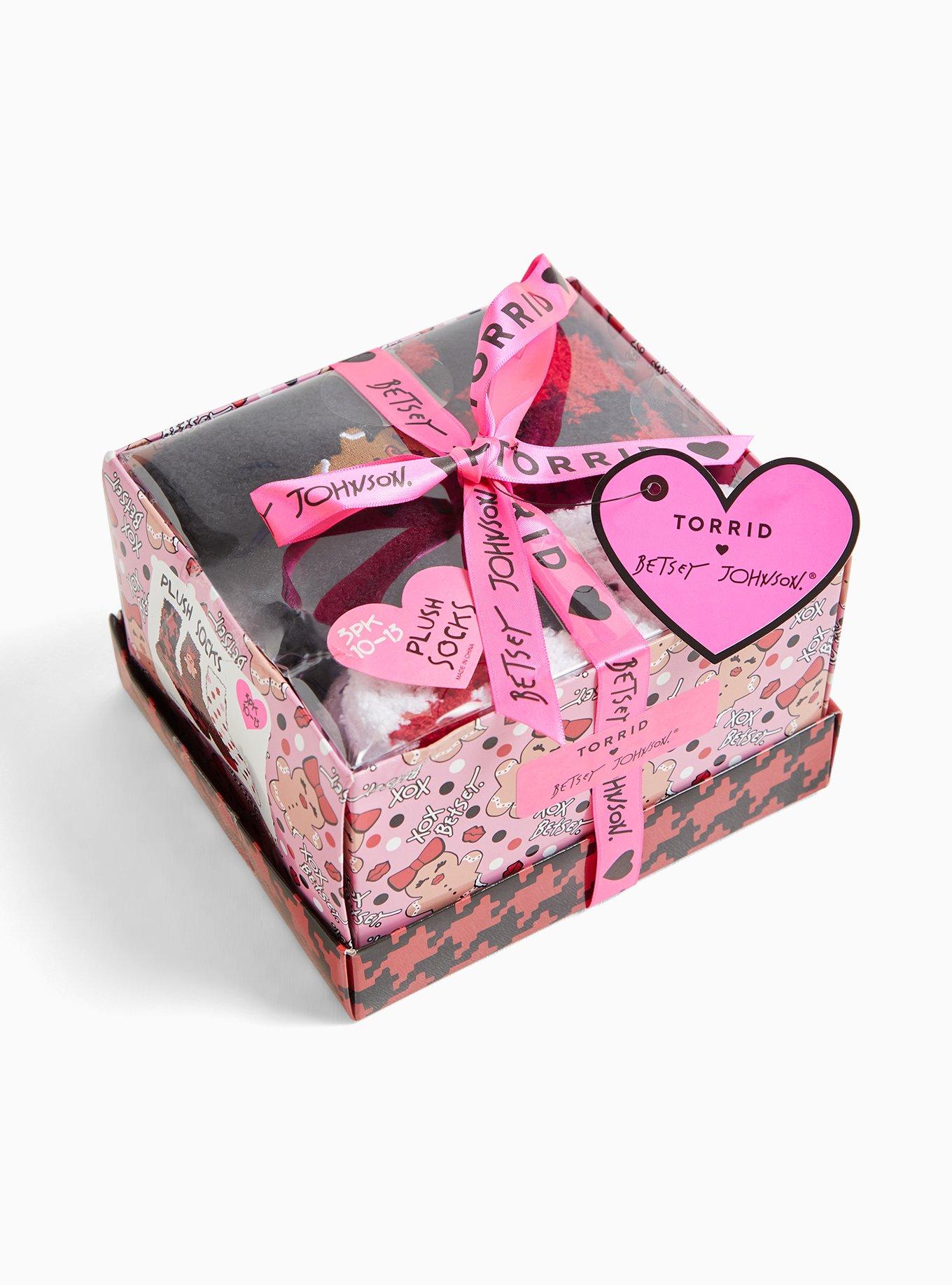 Plus Size Betsey Johnson Black & Red Holiday Socks Pack - Pack of 3, MULTI, alternate