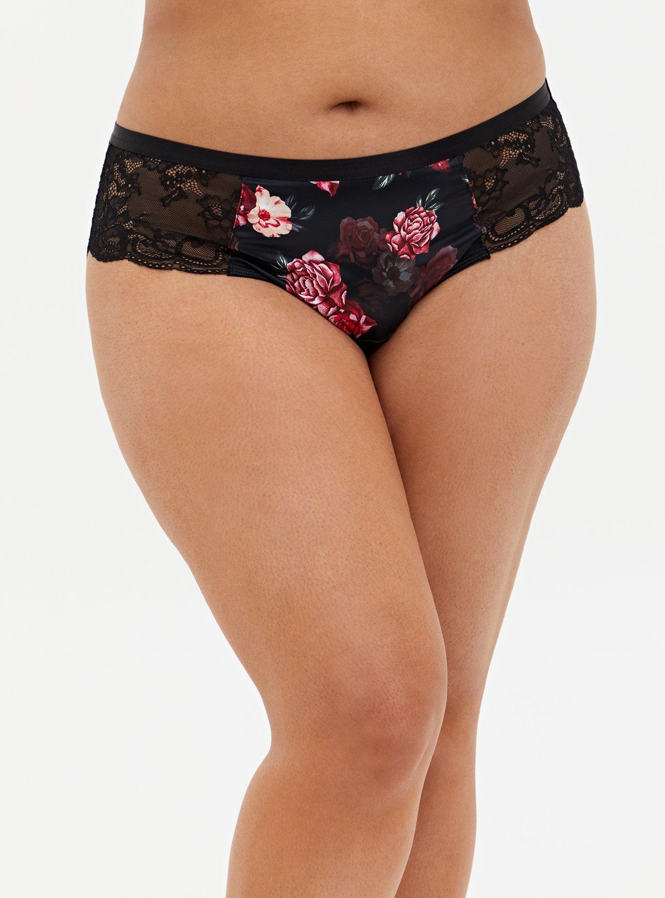 Plus Size - Shine And Lace Mid-Rise Hipster Panty - Torrid