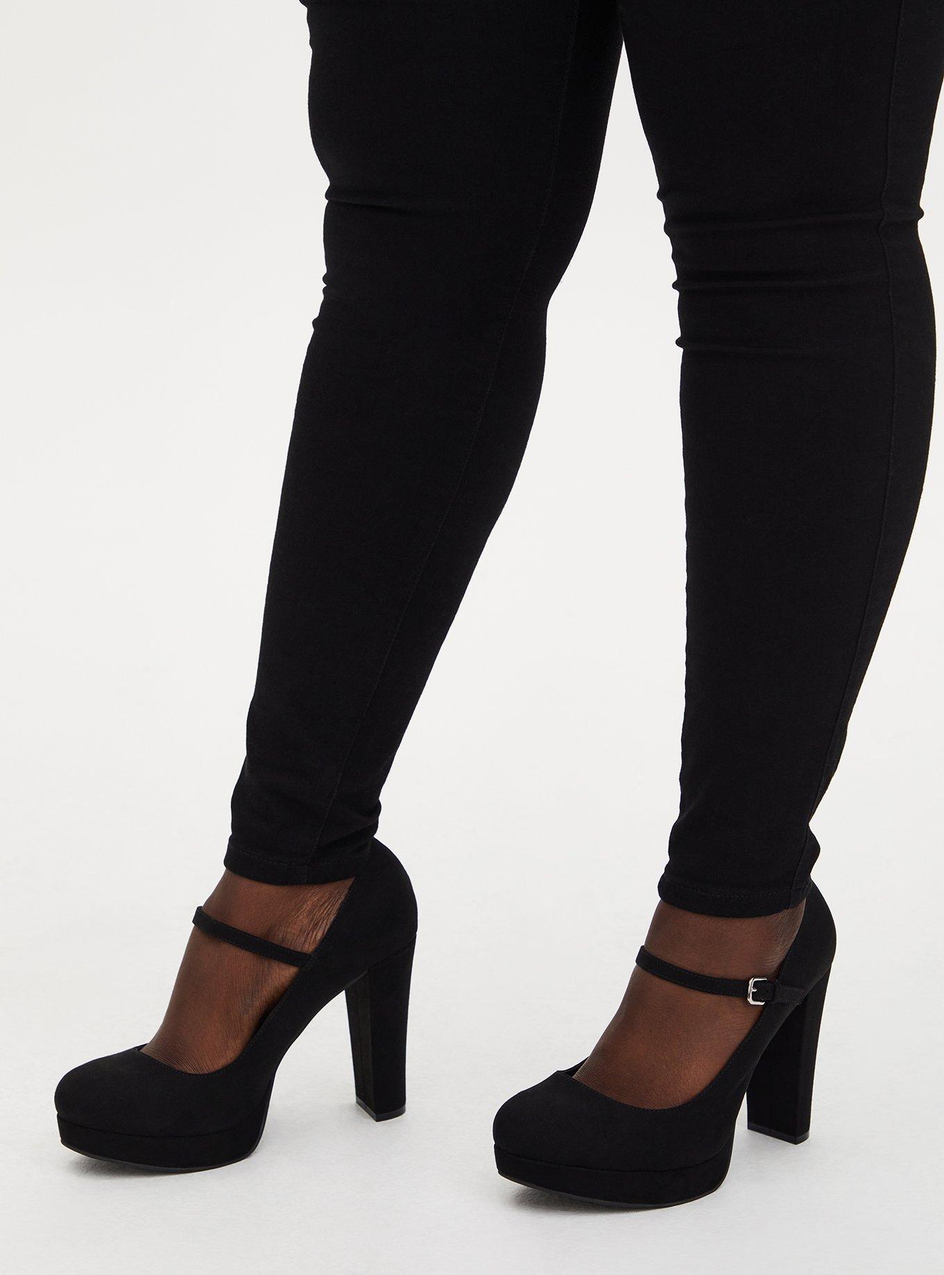 suede mary jane pumps