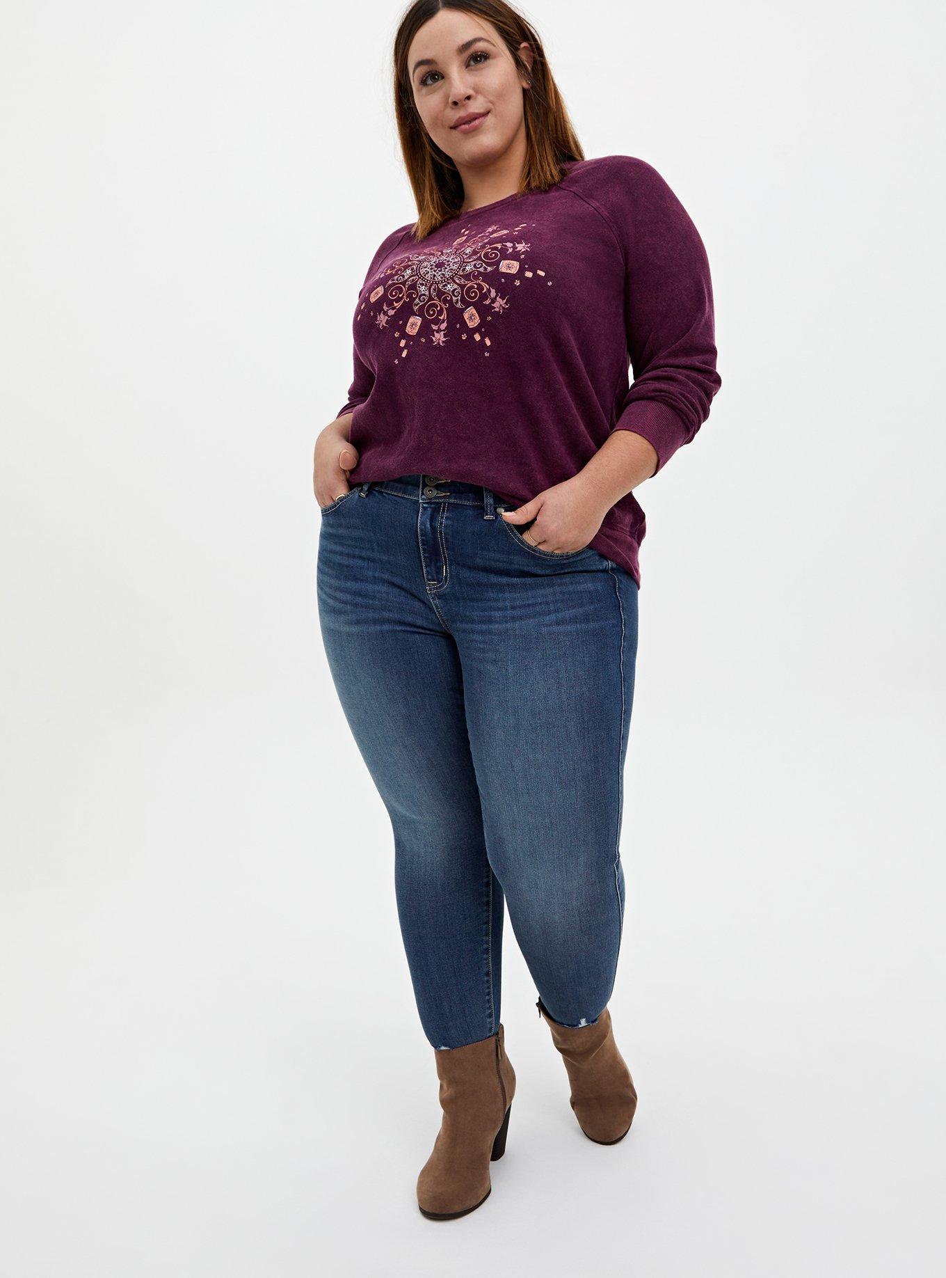 Plus Size - Disney Tangled Lantern Dark Purple Crop Legging - Torrid