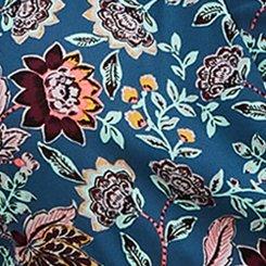 Georgette Wrap Tunic Blouse, FLORAL BLUE, swatch