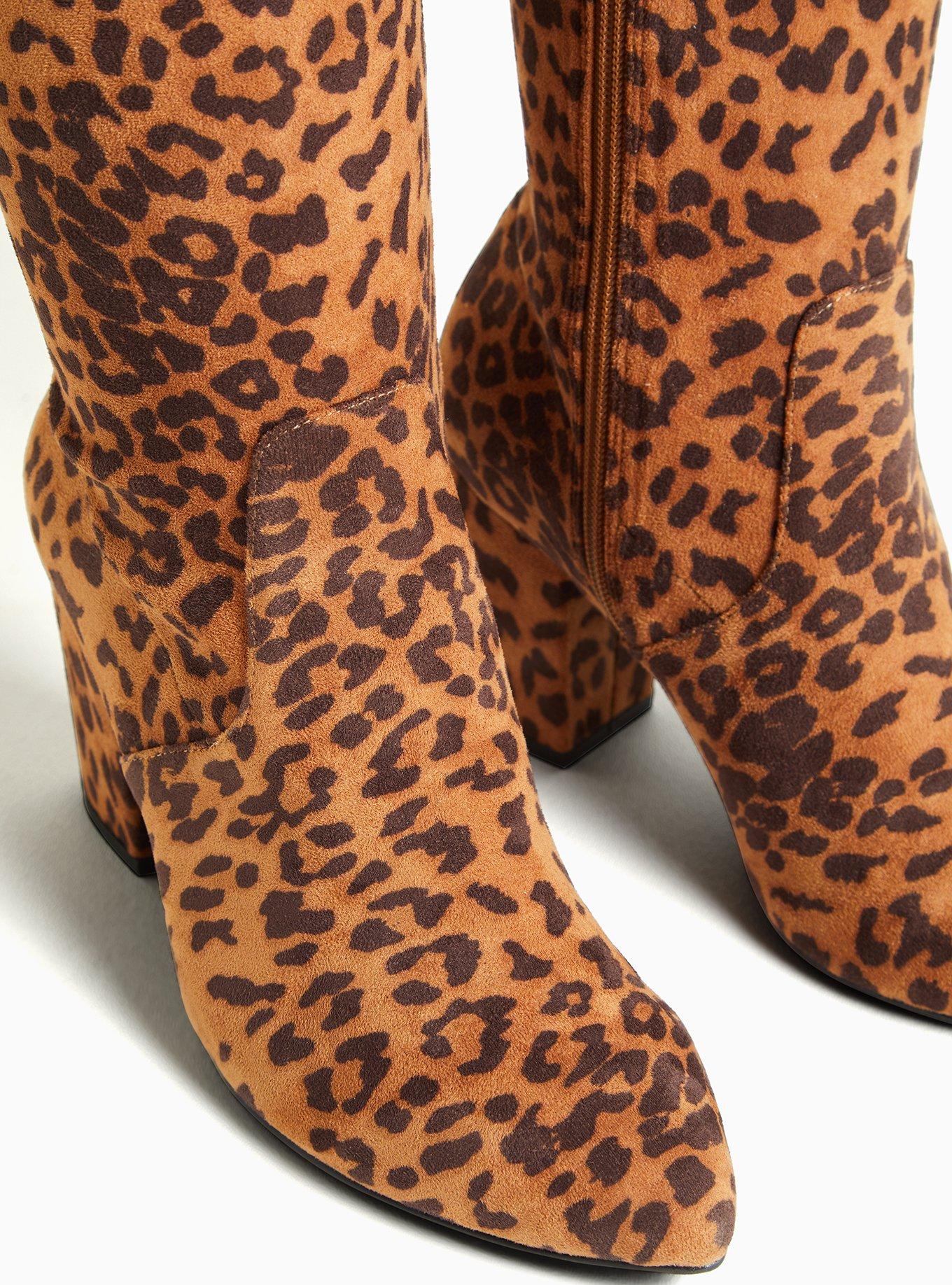 Knee high cheetah on sale boots