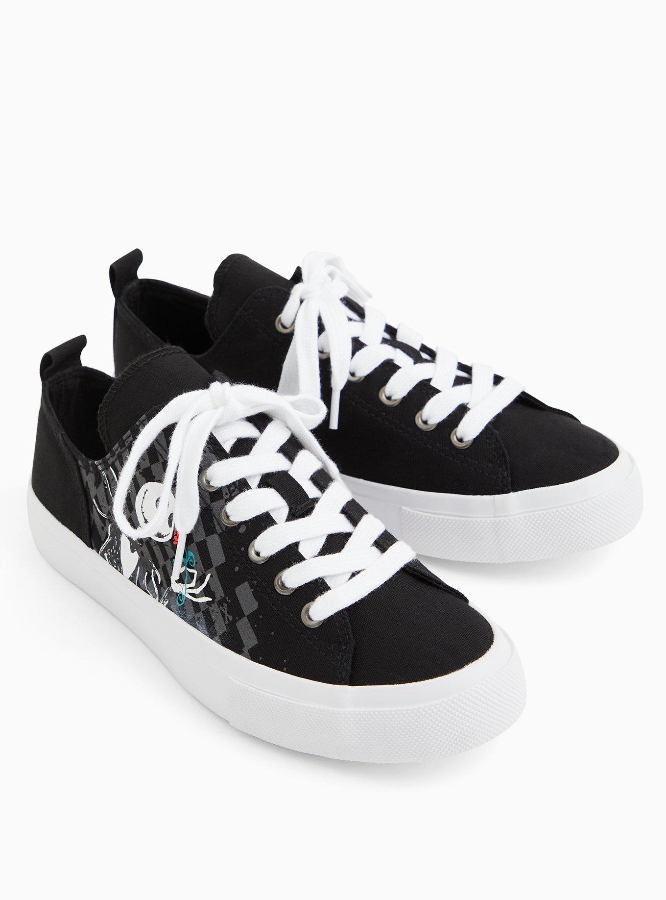 Disney The Nightmare Before Christmas Jack and Sally Canvas Sneaker (WW), BLACK, alternate