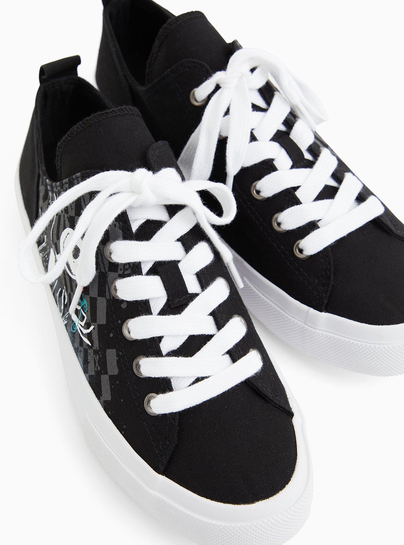 Disney The Nightmare Before Christmas Jack and Sally Canvas Sneaker (WW), BLACK, alternate