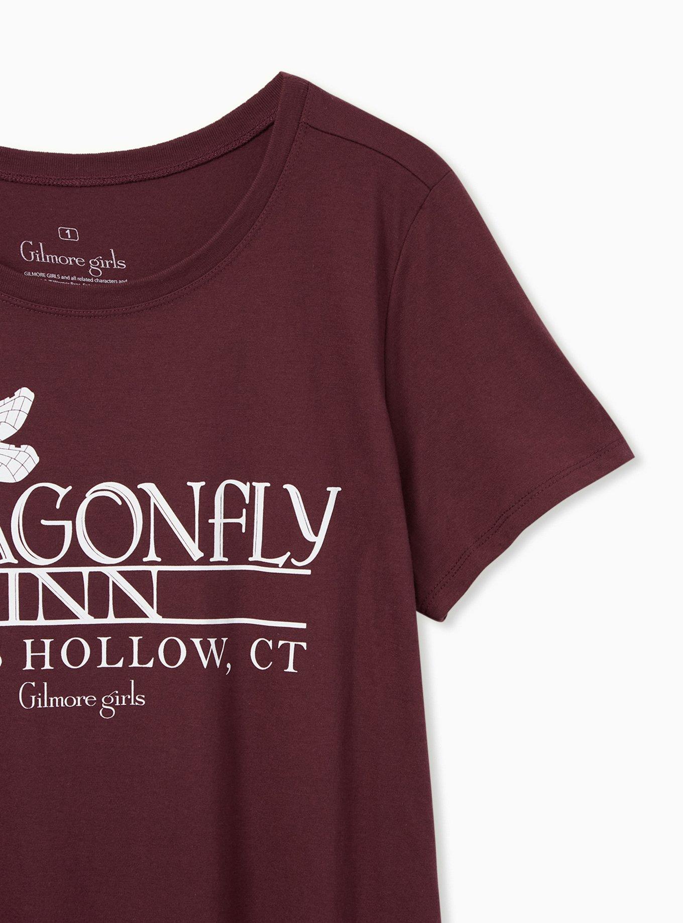 Plus Size Gilmore Girls Dragon Fly Inn Slim Fit Tee - Burgundy Purple, PURPLE, alternate
