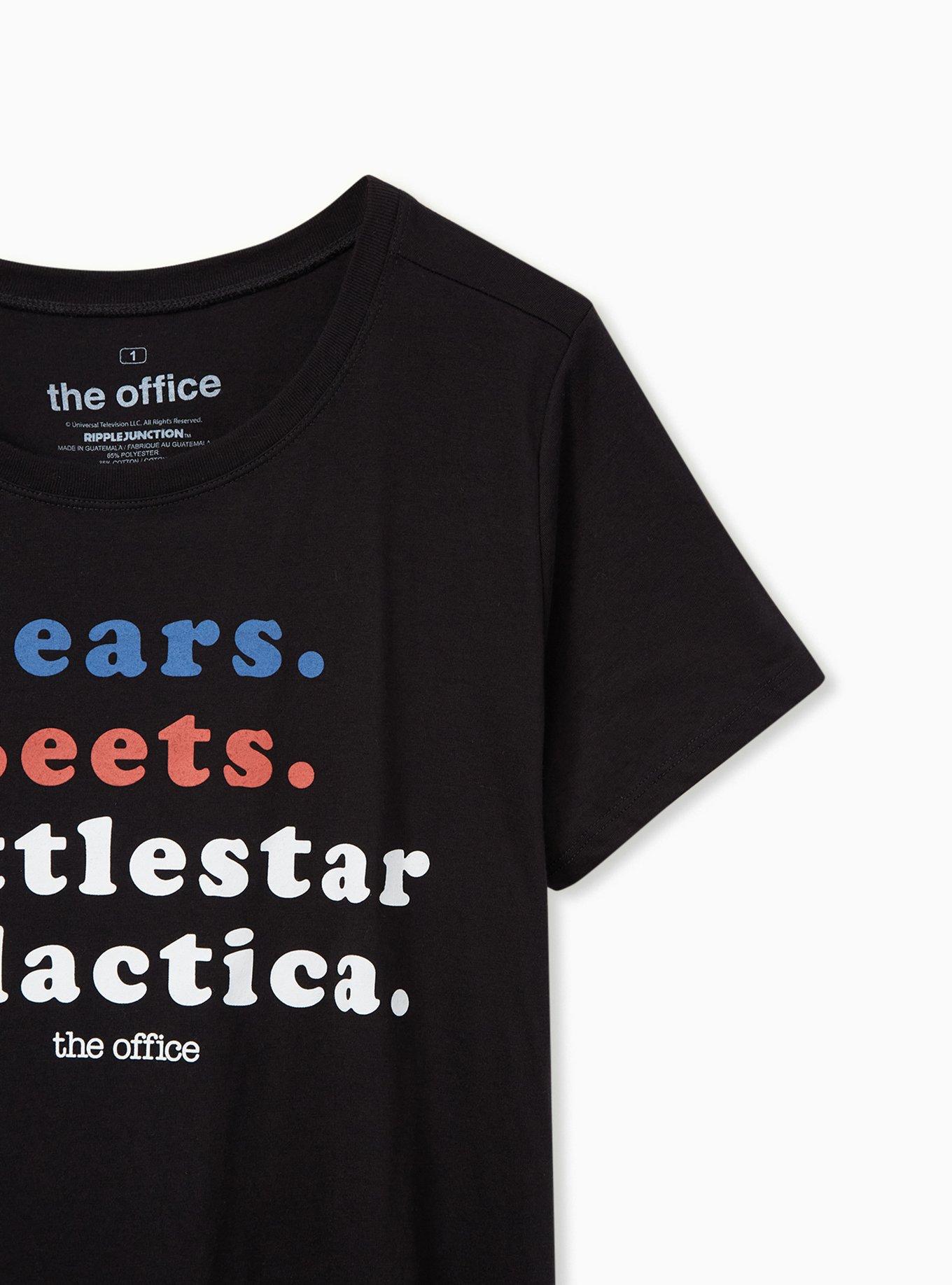 Plus Size The Office Battlestar Galactica Slim Fit Graphic Tee - Black, DEEP BLACK, alternate