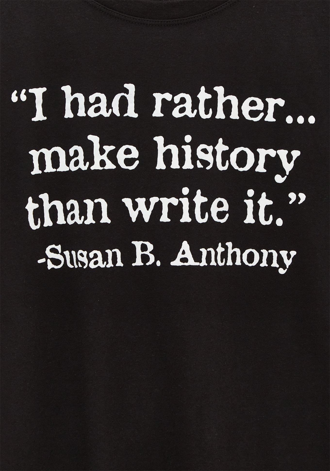 Plus Size Susan B. Anthony Slim Fit Crew Tee - Black, DEEP BLACK, alternate