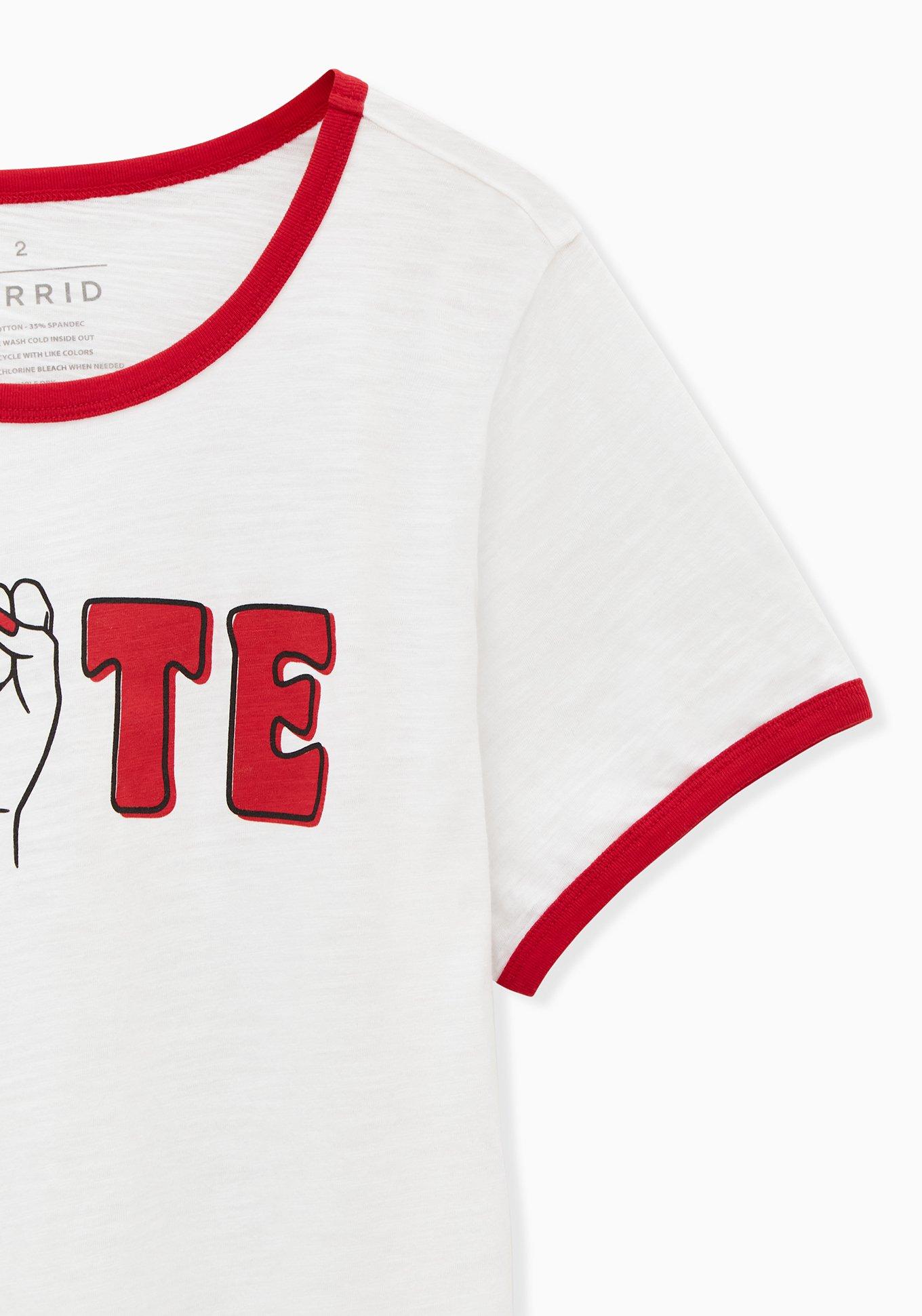 Vote Classic Fit Ringer Tee - White, BRIGHT WHITE, alternate