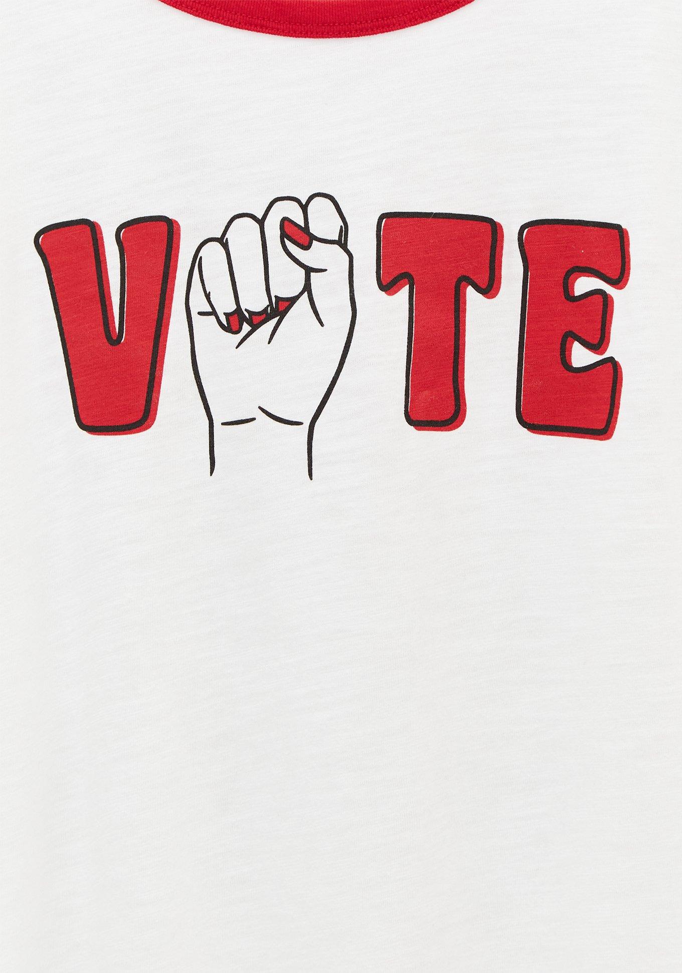 Vote Classic Fit Ringer Tee - White, BRIGHT WHITE, alternate