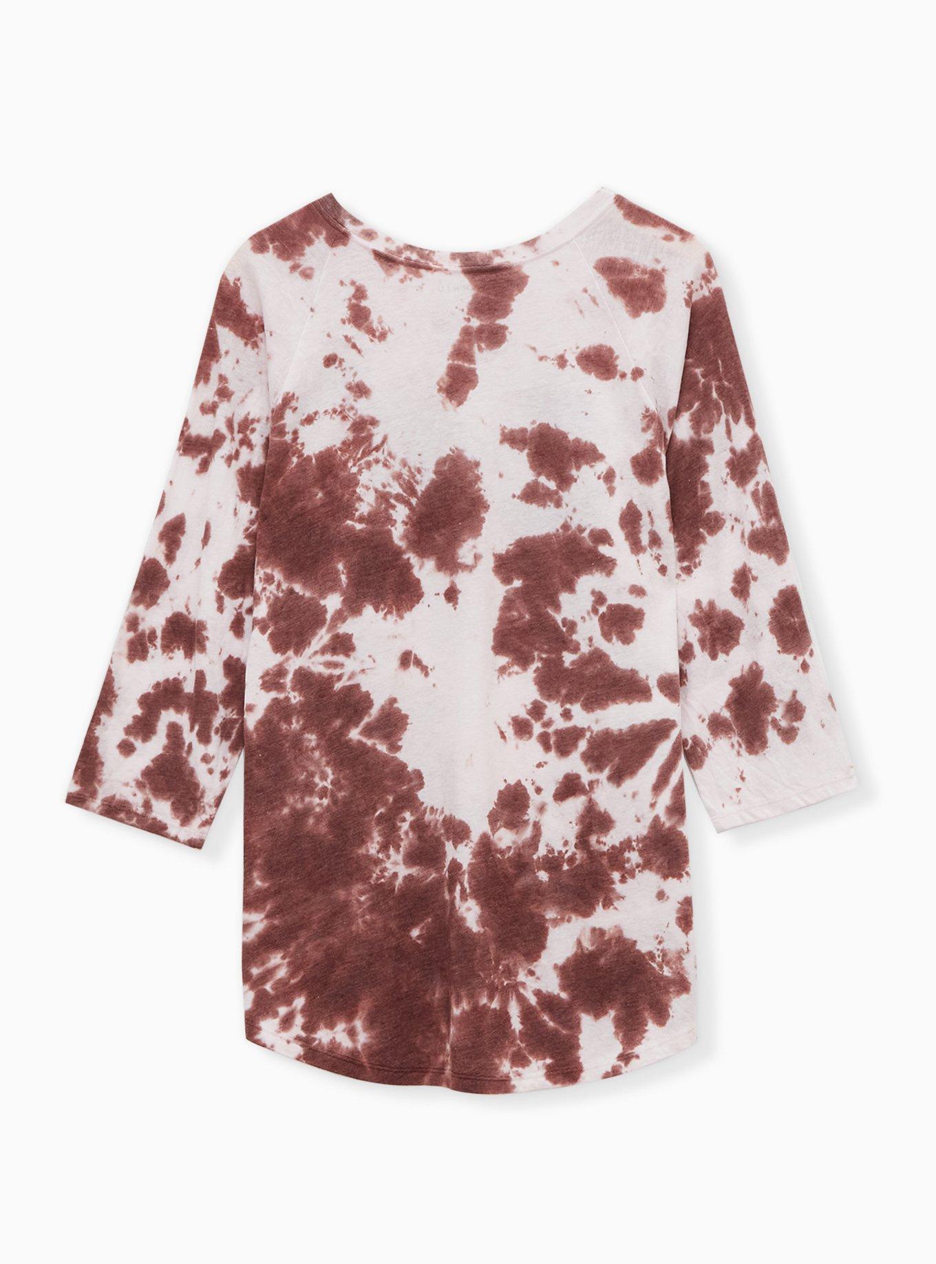 Raise Hell Classic Fit Raglan Tee - Tie-Dye Brown, ROSE BROWN, alternate