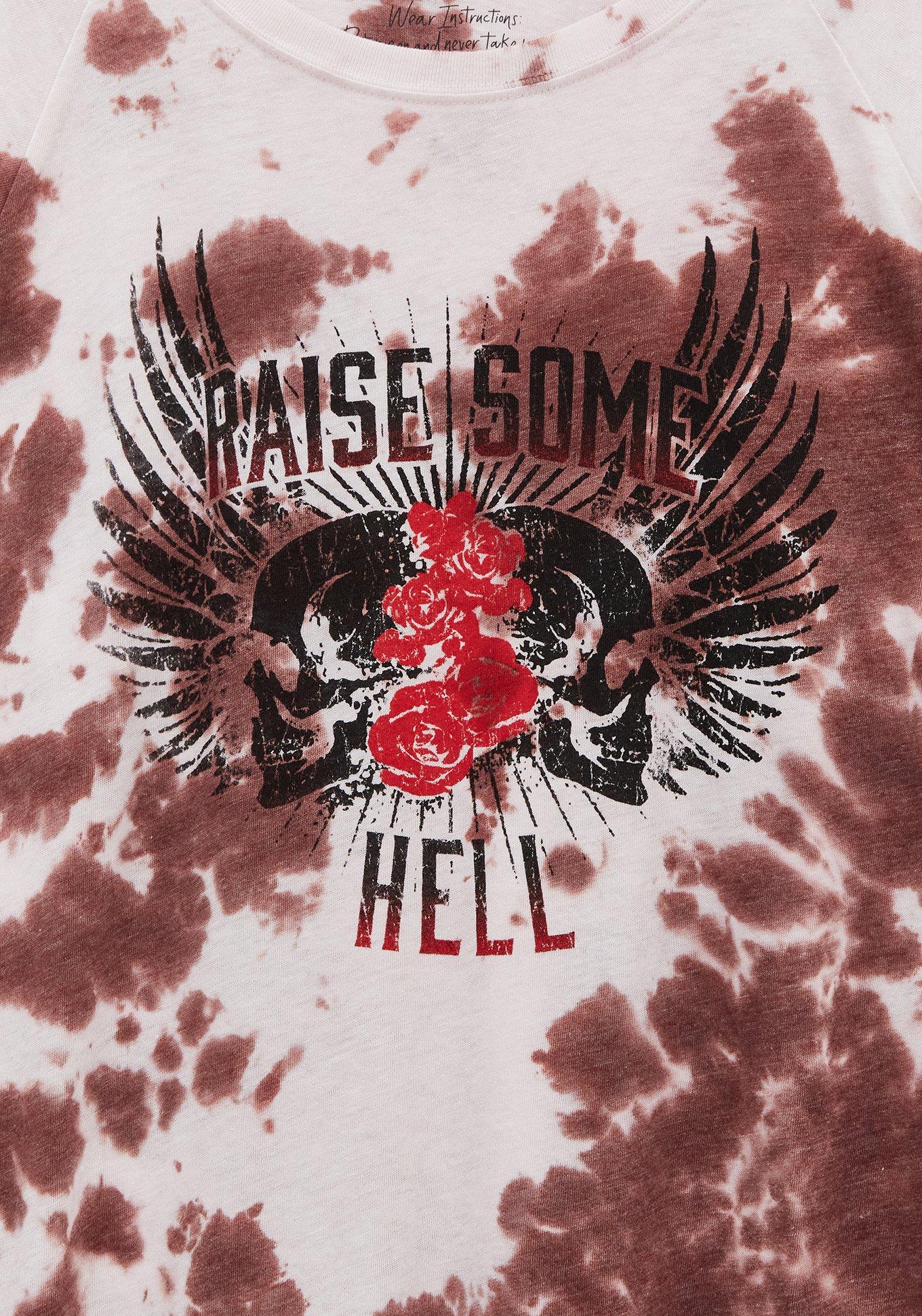 Raise Hell Classic Fit Raglan Tee - Tie-Dye Brown, ROSE BROWN, alternate