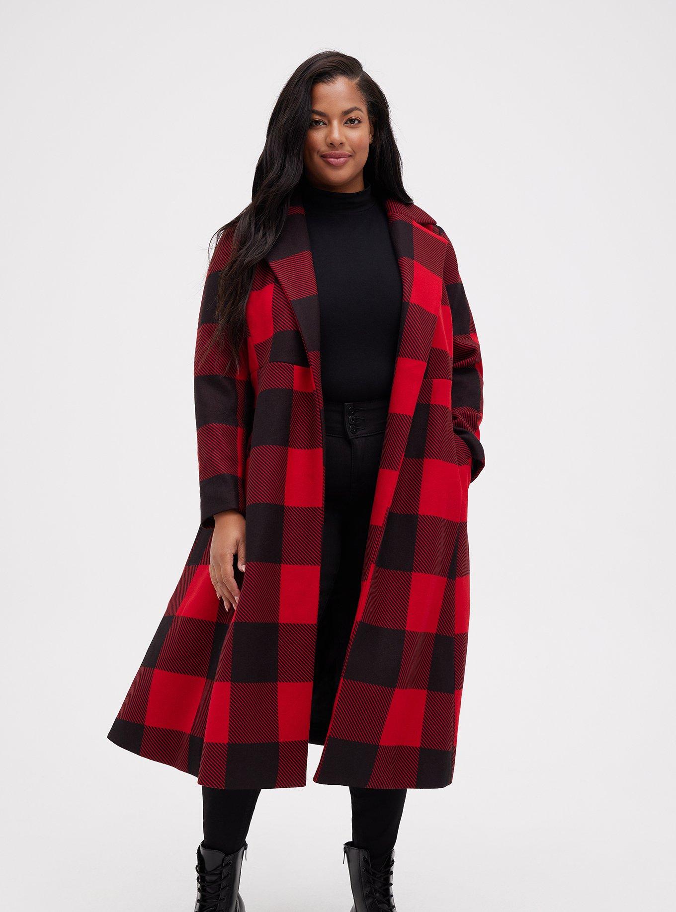 Plus size fit shop and flare coat