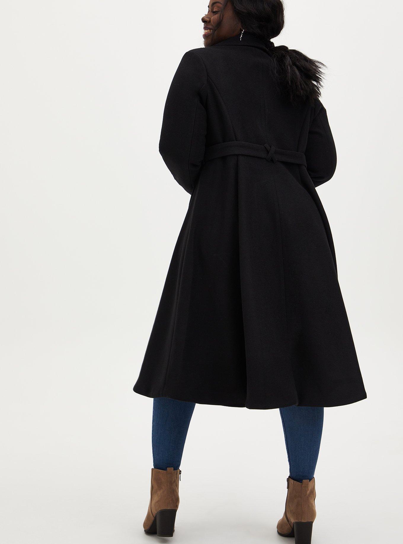 Plus Size - Wool Fit And Flare Coat - Torrid