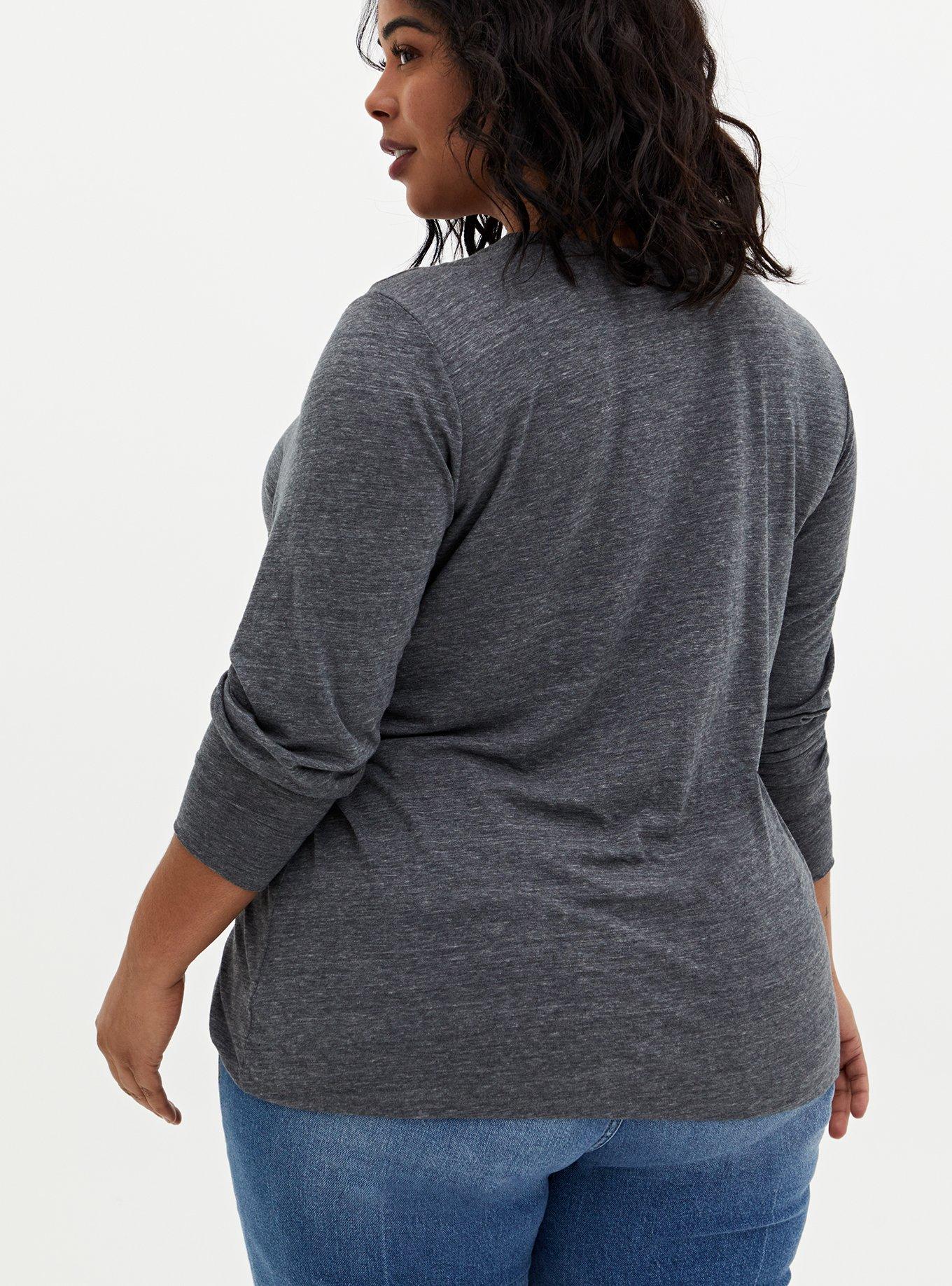 Vintage Triblend Jersey Crew Neck Burnout Long Sleeve Tee, DEEP BLACK, alternate