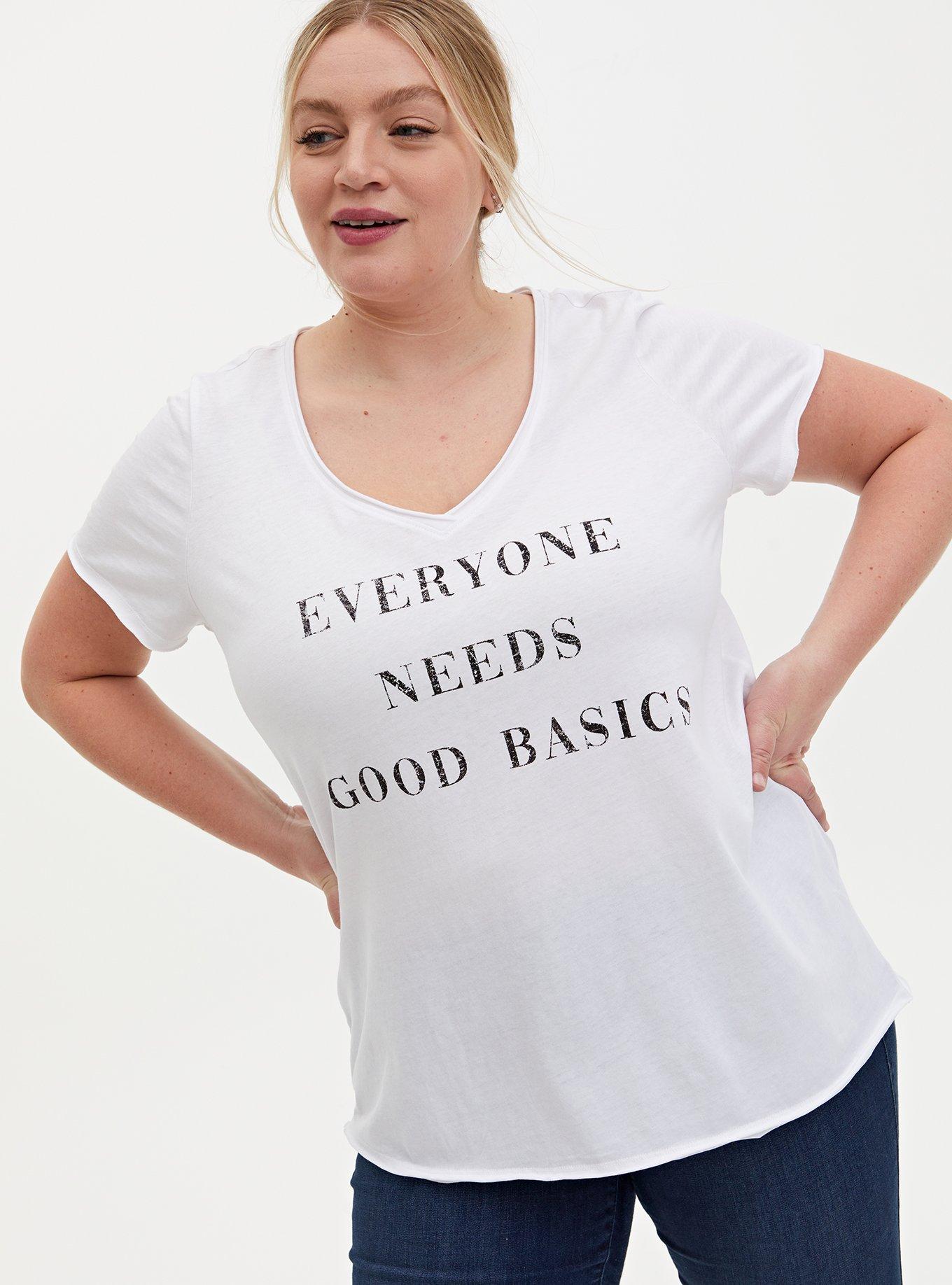 Classic Fit V-Neck Tee - Good Basics White, BRIGHT WHITE, hi-res