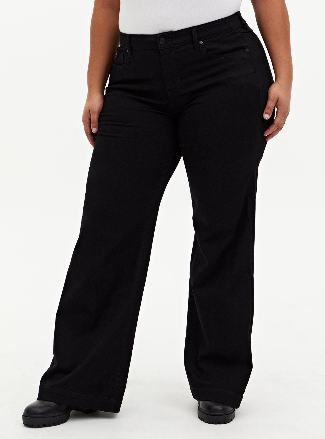 Plus Size - High Rise Wide Leg Jean - Super Soft Black - Torrid