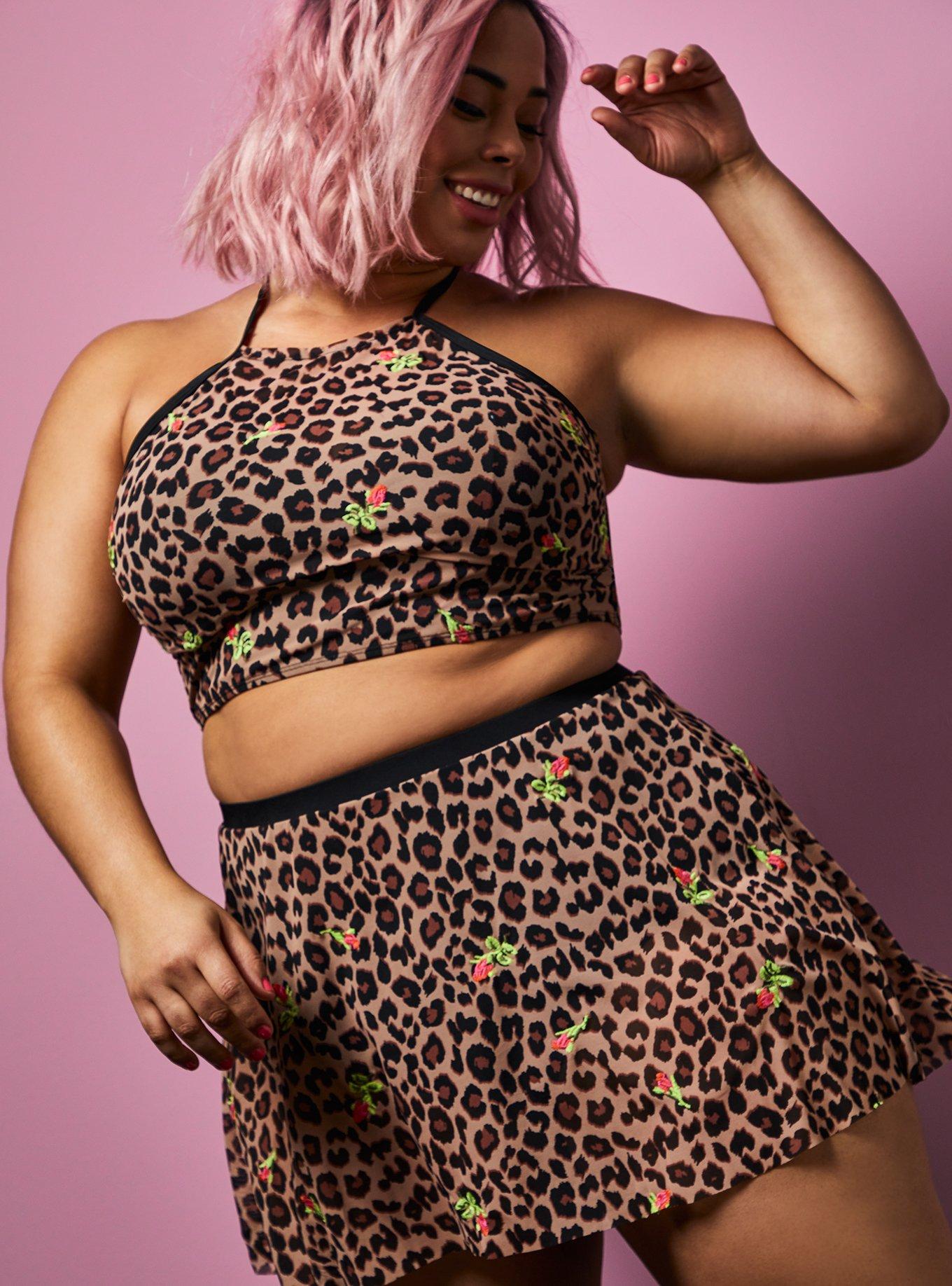 Plus Size - Betsey Johnson Leopard Floral High Waist Panty - Torrid