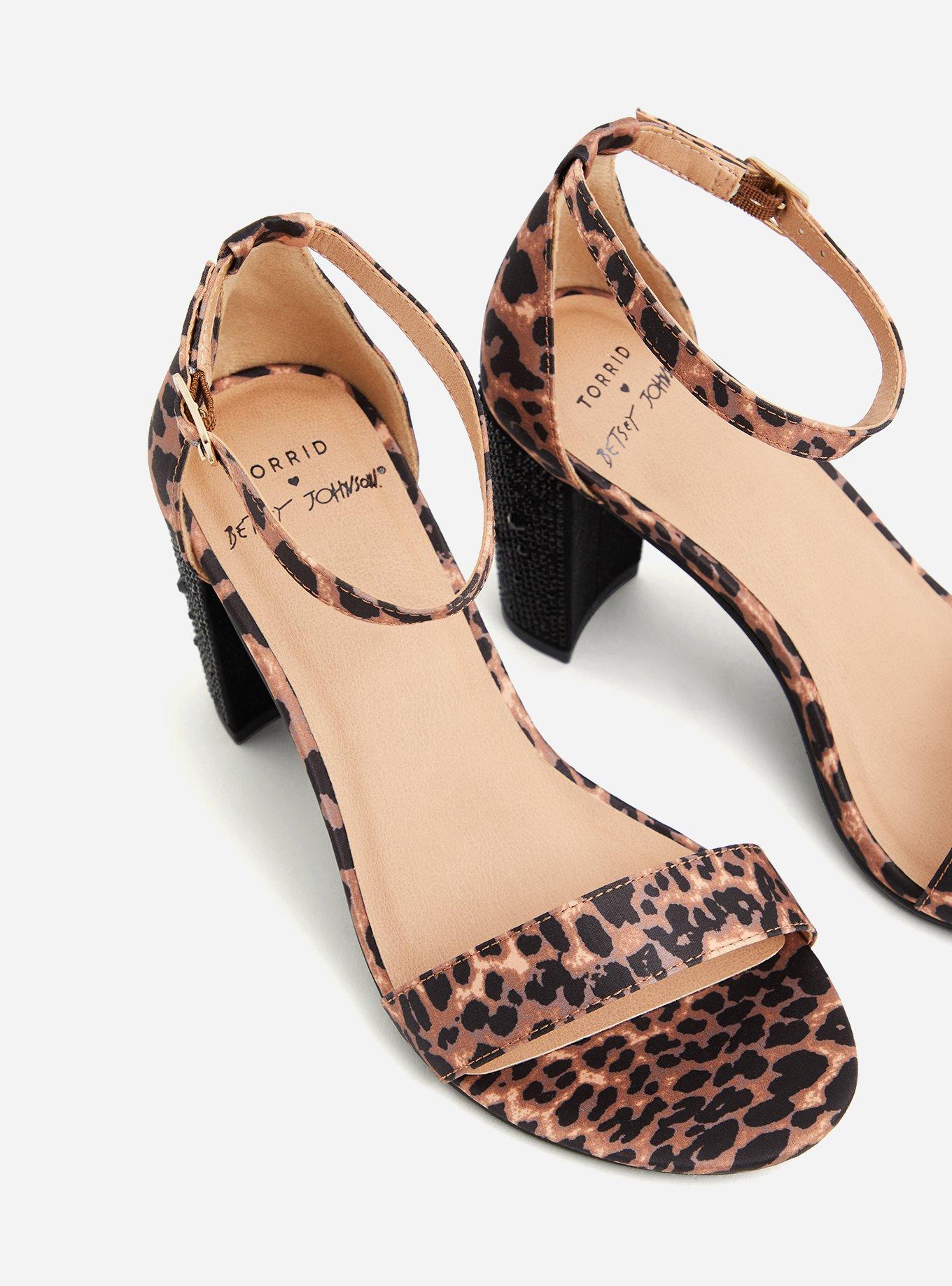 Betsey johnson leopard heels best sale