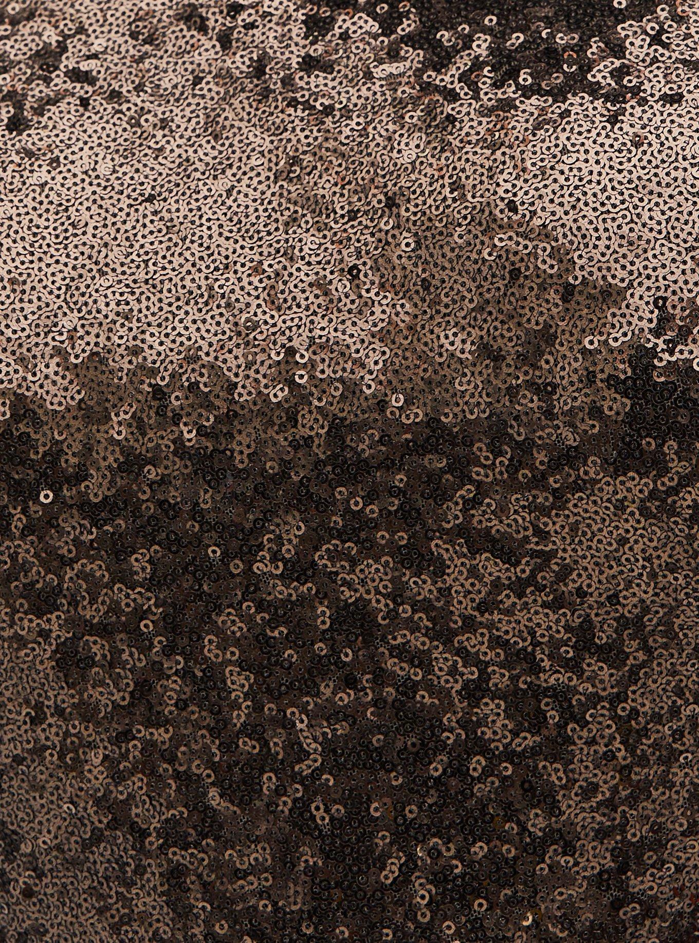 Plus Size - Chocolate Brown Sequin Off Shoulder Midi Dress - Torrid