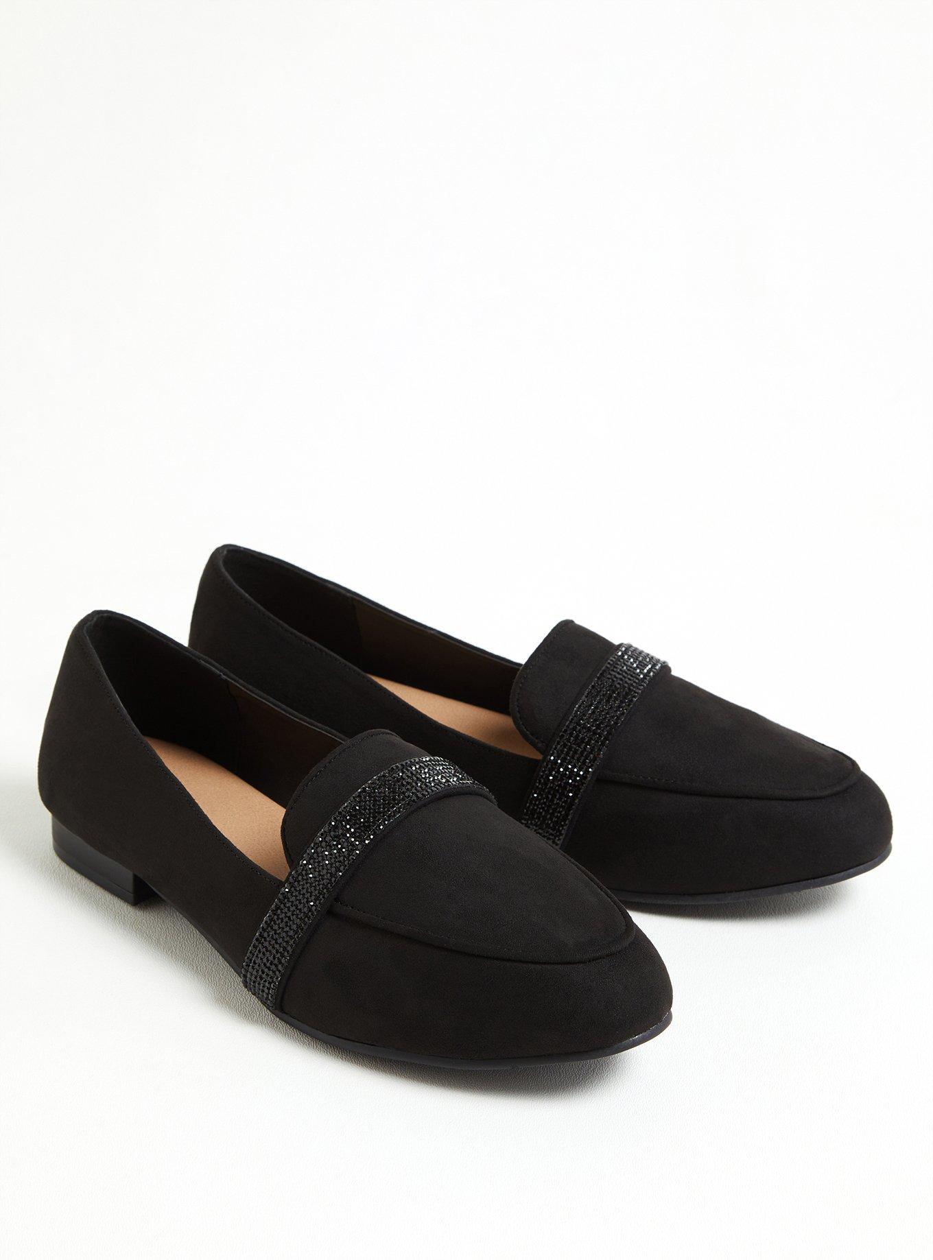 Plus Size Embellished Band Loafer (WW), BLACK, alternate