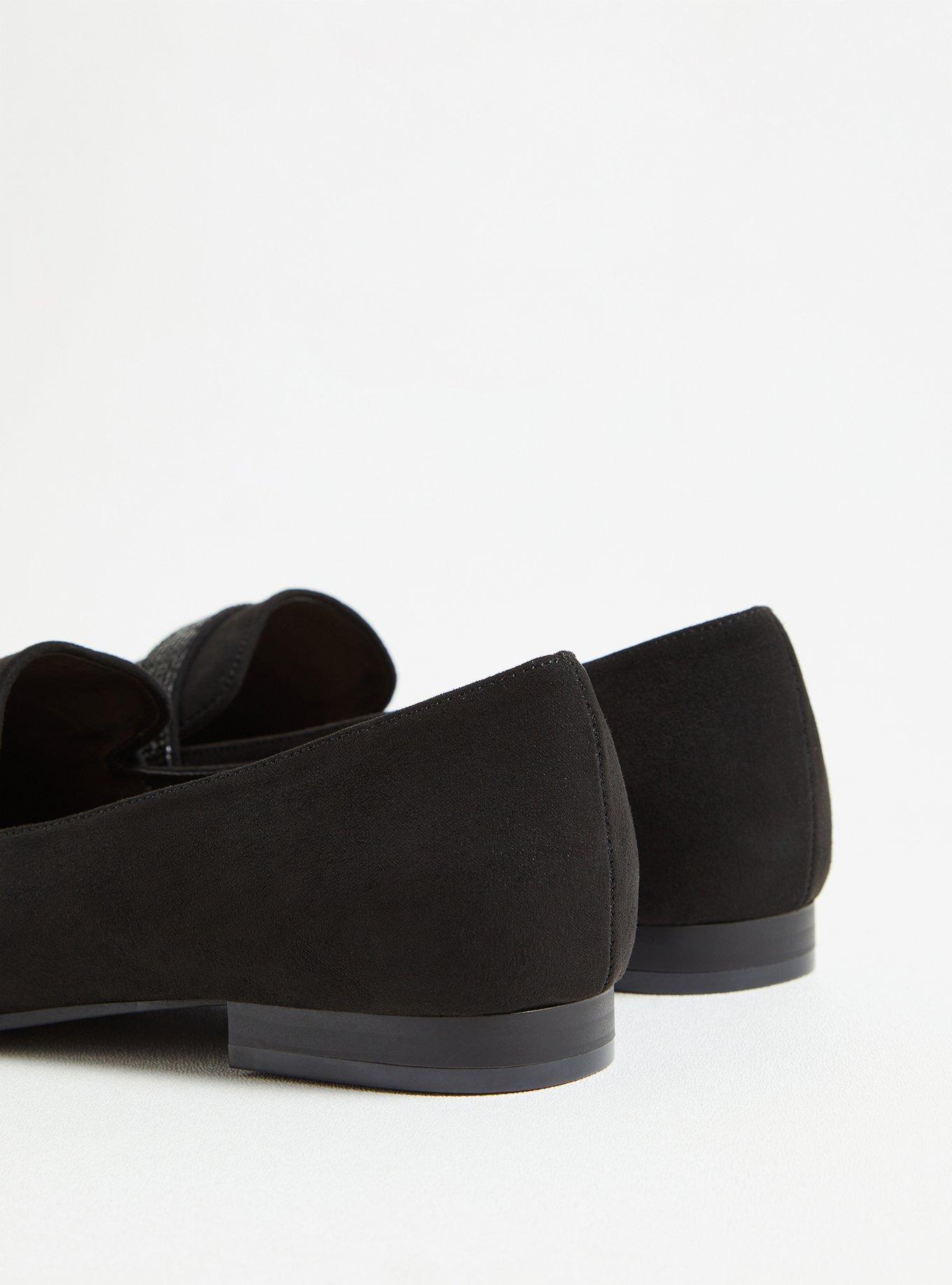 Plus Size Embellished Band Loafer (WW), BLACK, alternate