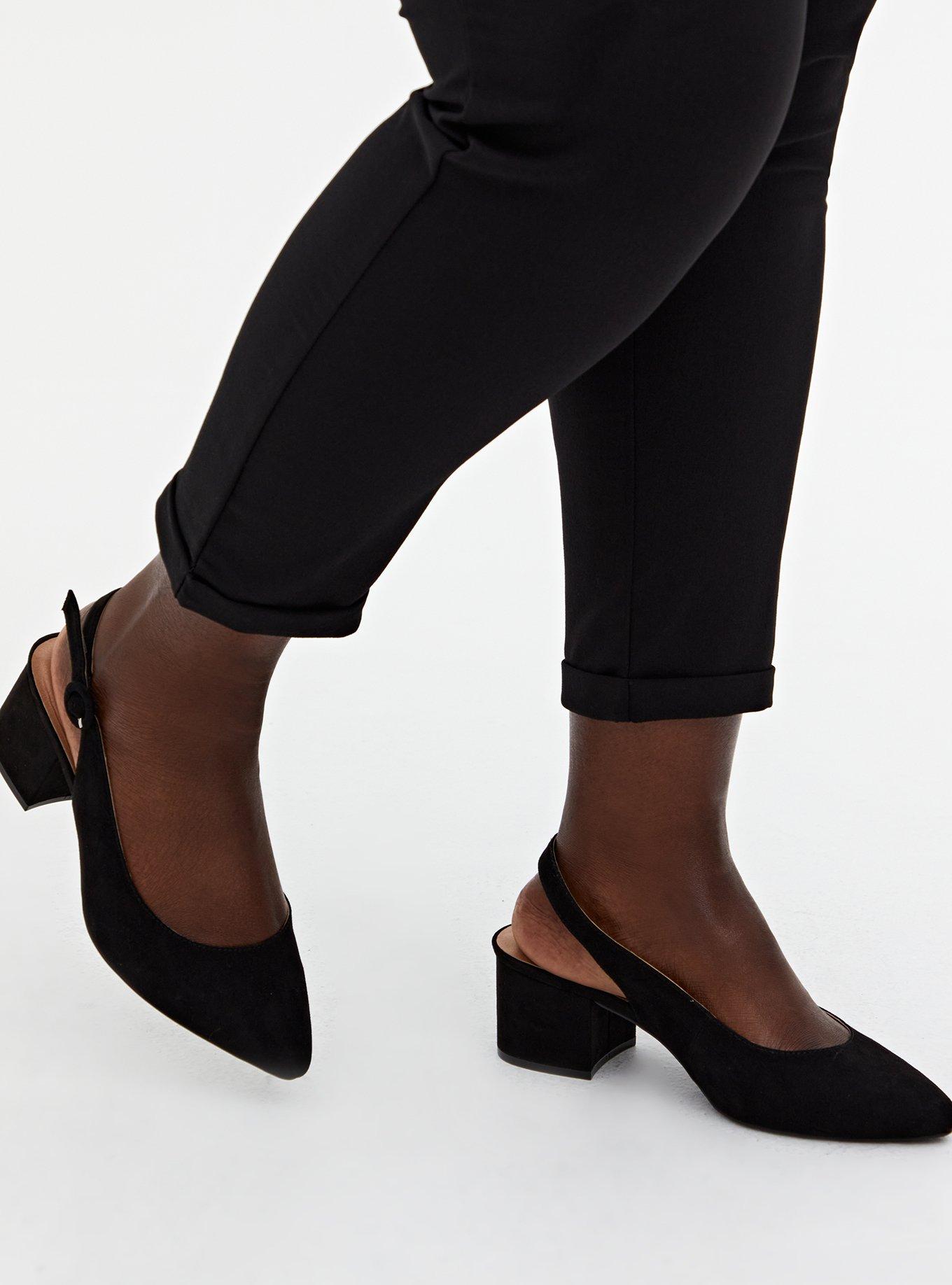 Pointed Toe Slingback Pump (WW), BLACK, alternate