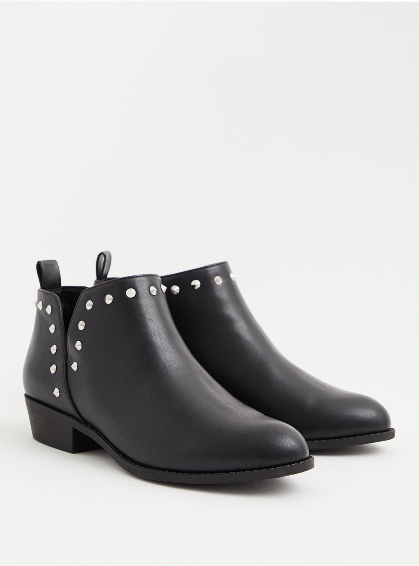 V-Cut Ankle Bootie (WW), BLACK, alternate