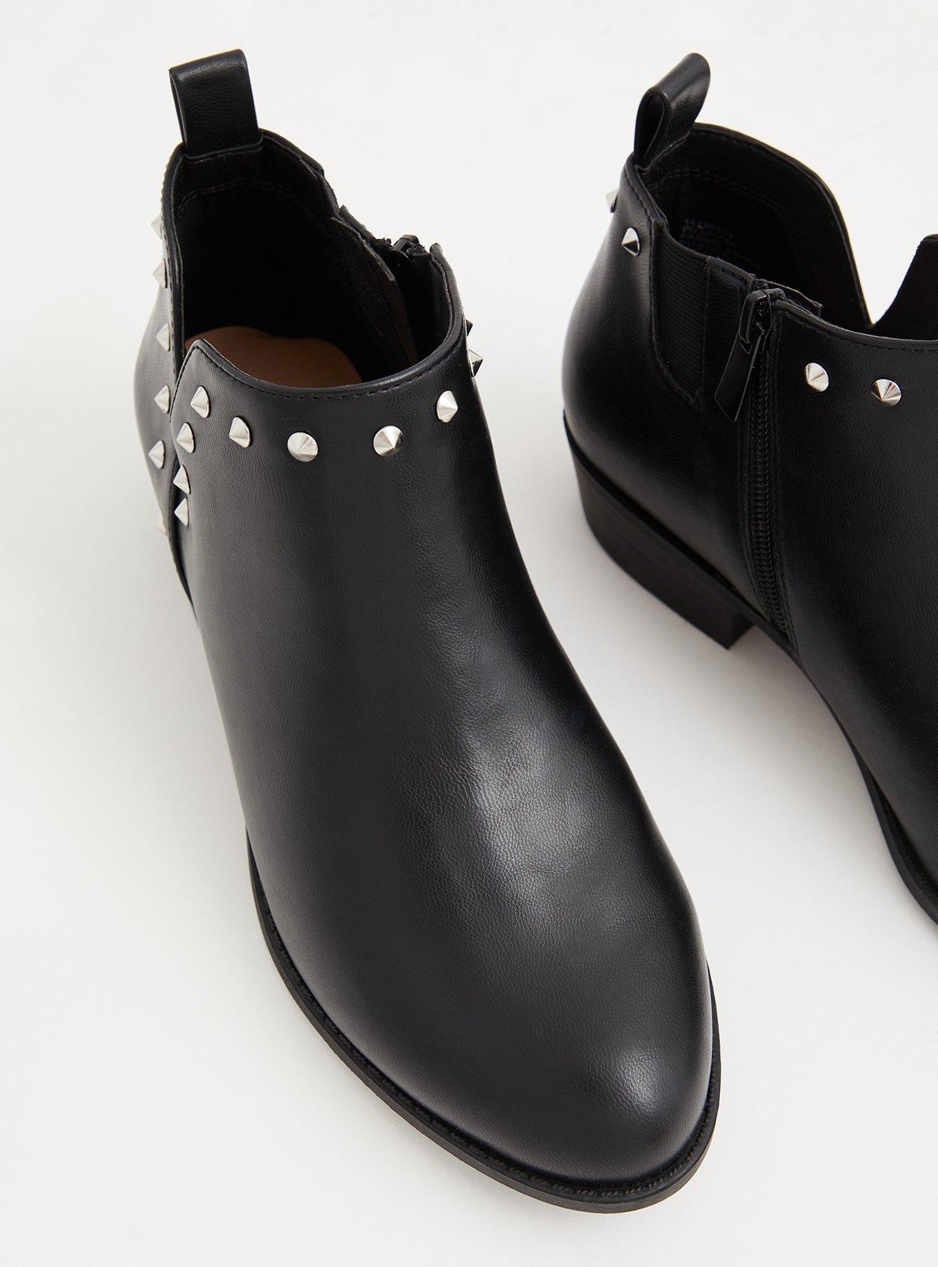 V-Cut Ankle Bootie (WW), BLACK, alternate