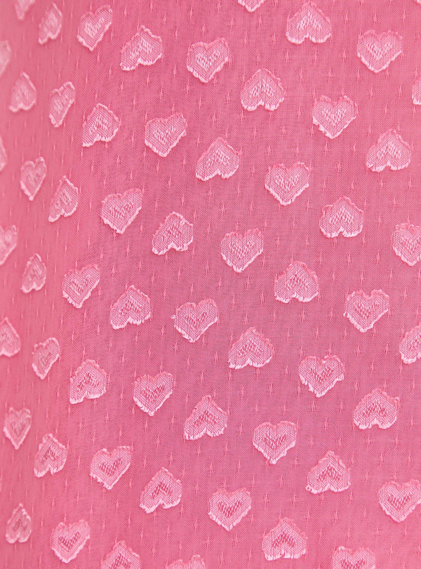 Heart Clip Dot Mock Neck Tank, AZAELEA PINK, alternate