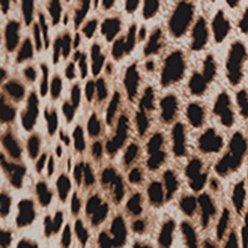 Chiffon Smocked Mock Neck Blouse, CHEE LEOPARD, swatch