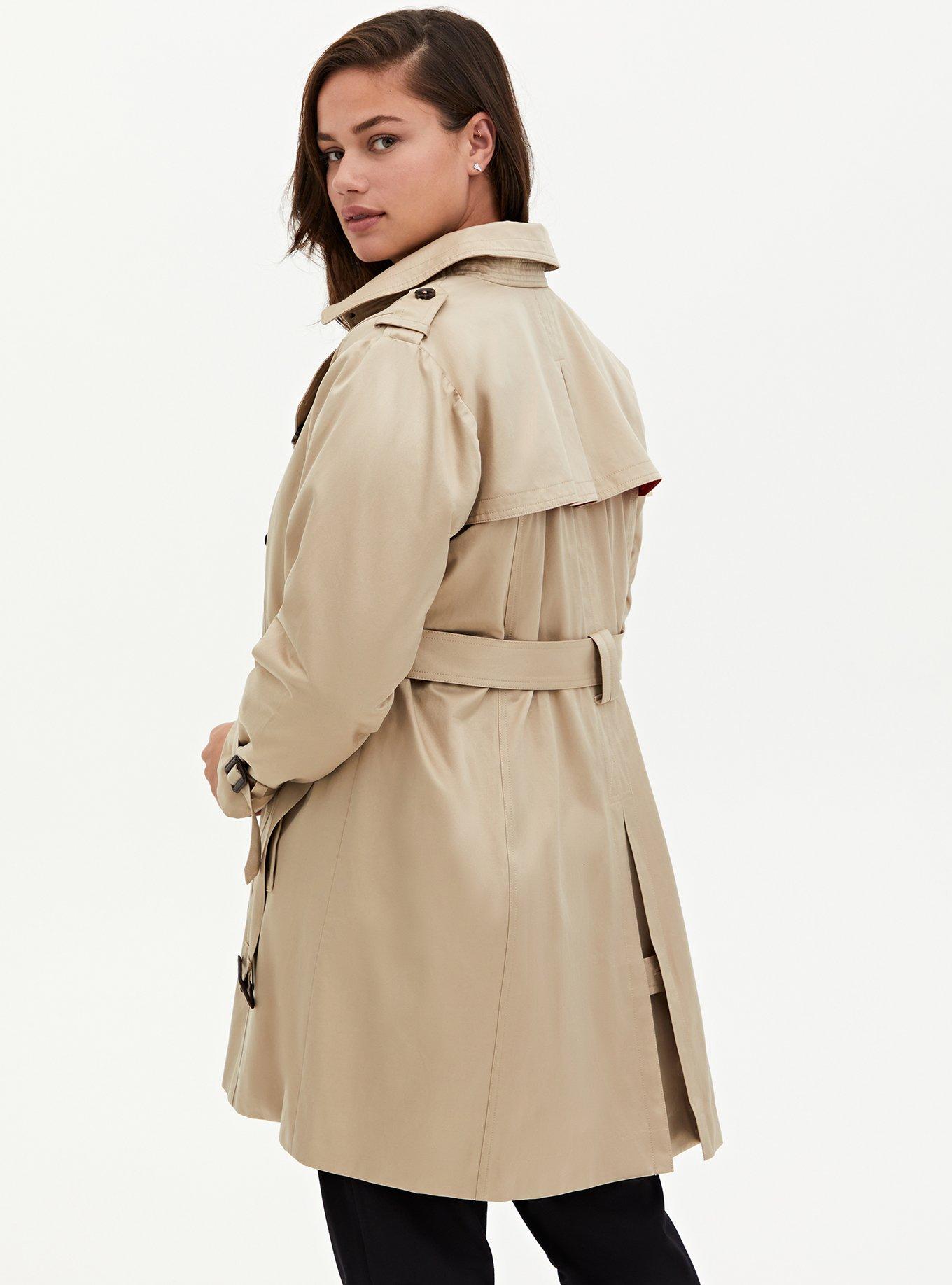 Giana Oversized Belted Trench Coat in Beige