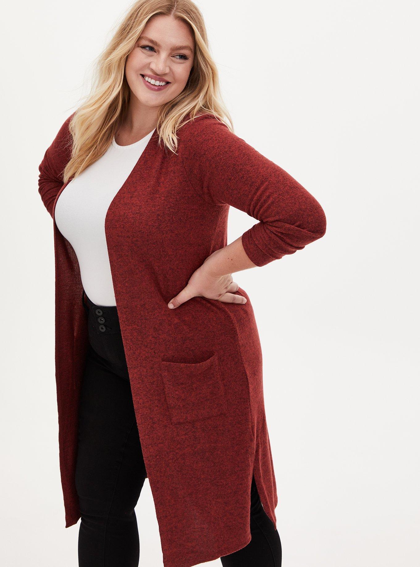 Plus Size - Super Soft Plush Duster Open Front - Torrid