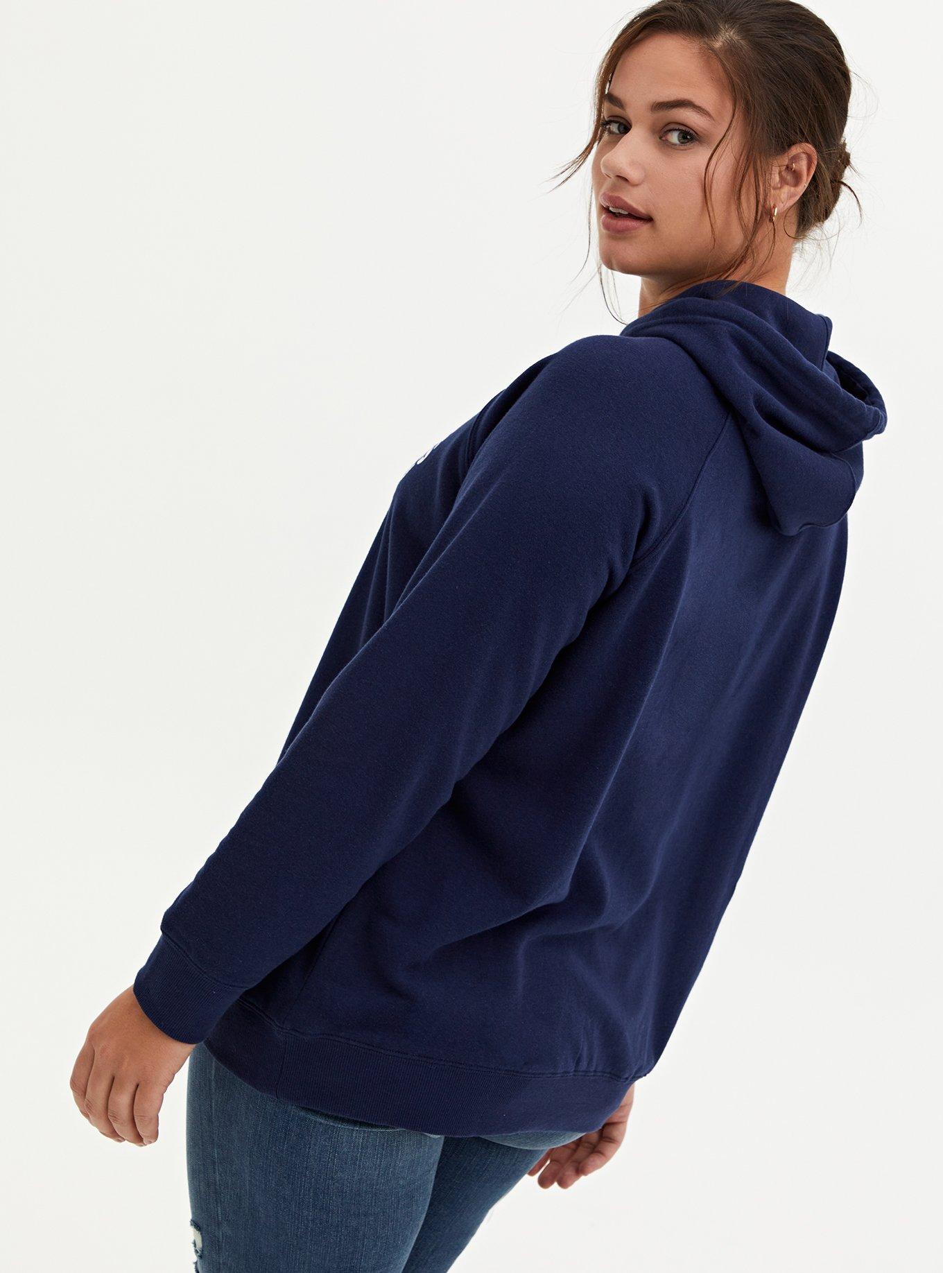 The Office Dunder Mifflin Inc. Navy Fleece Hoodie, PEACOAT, alternate