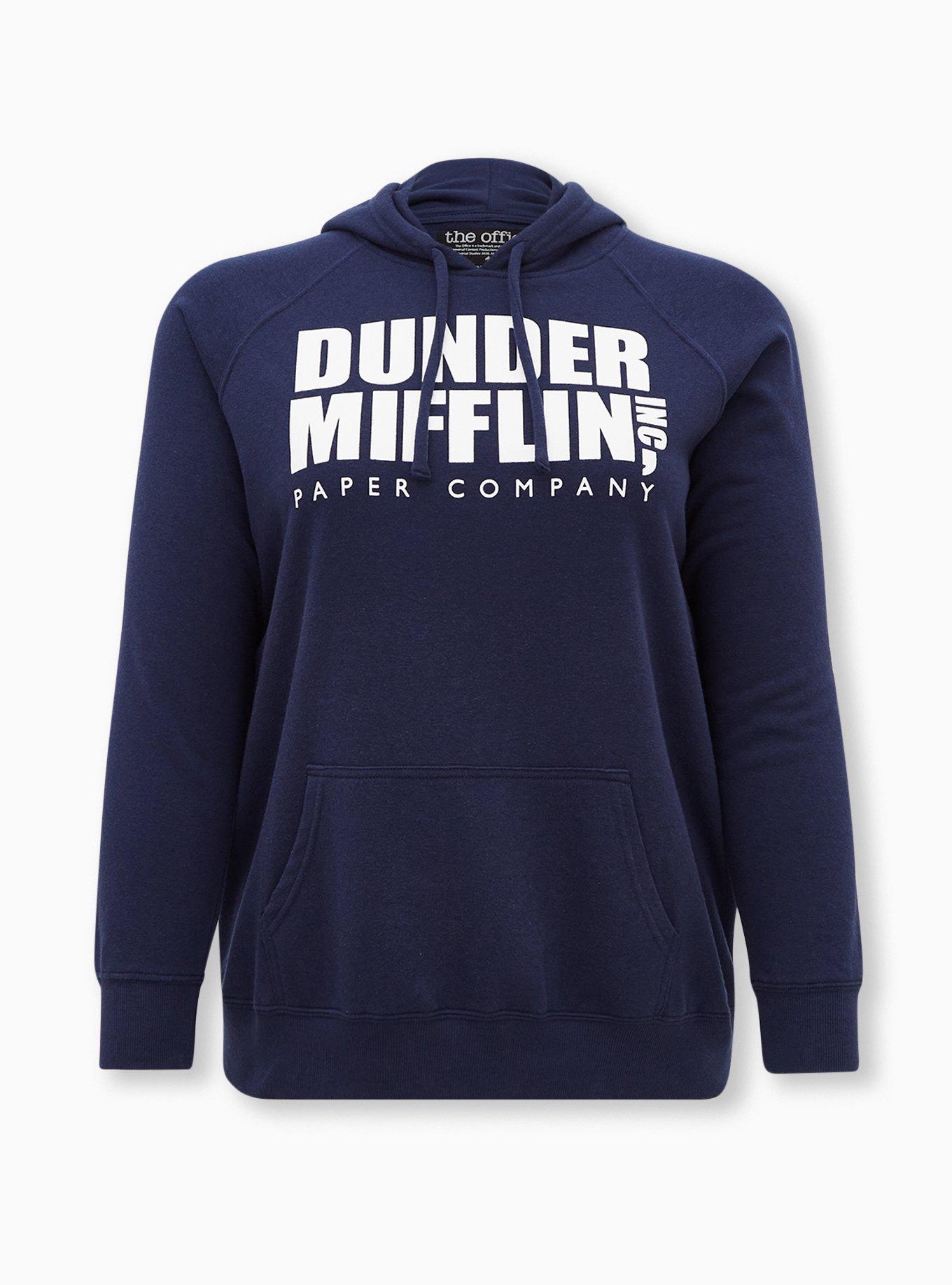 The Office Dunder Mifflin Inc. Navy Fleece Hoodie, PEACOAT, hi-res